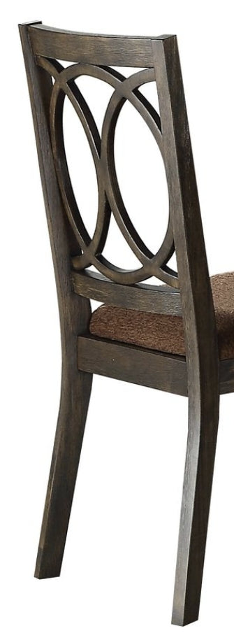 Espresso Brown Fabric Side Chair - 2 Pack