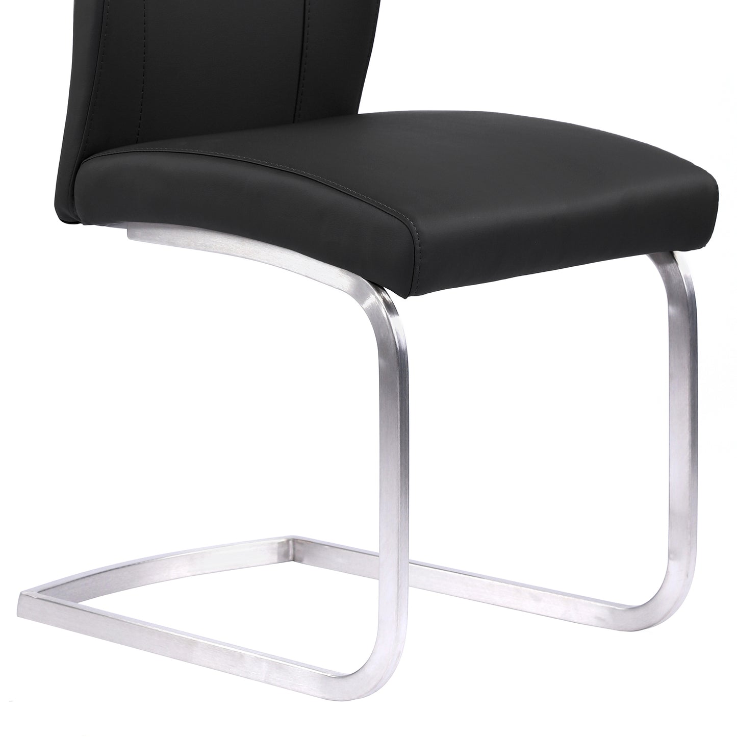 Black Upholstered Dining Chairs - Set of 2 for Dining Room