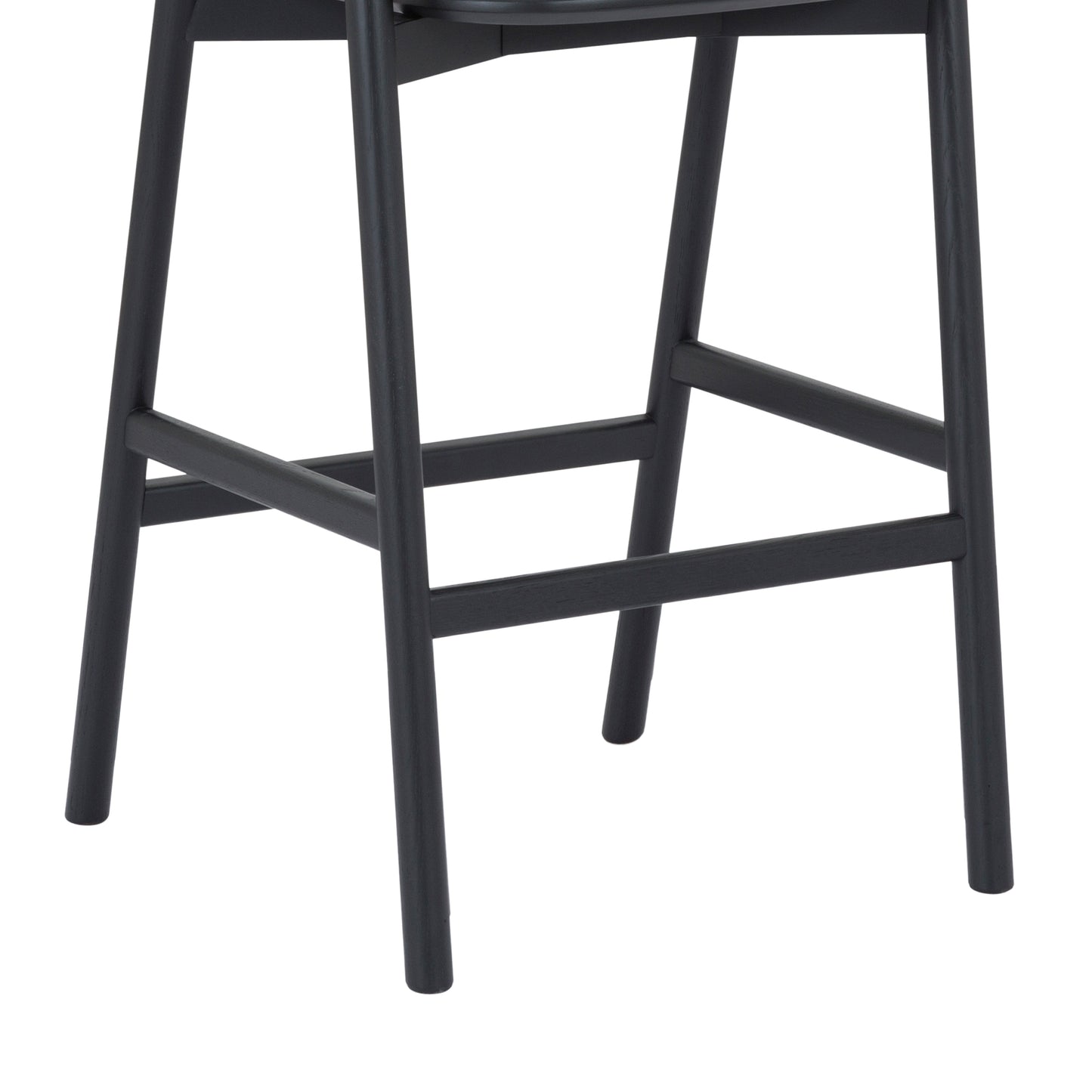 Black Oak Wood Counter Stools - 21 Inch Height