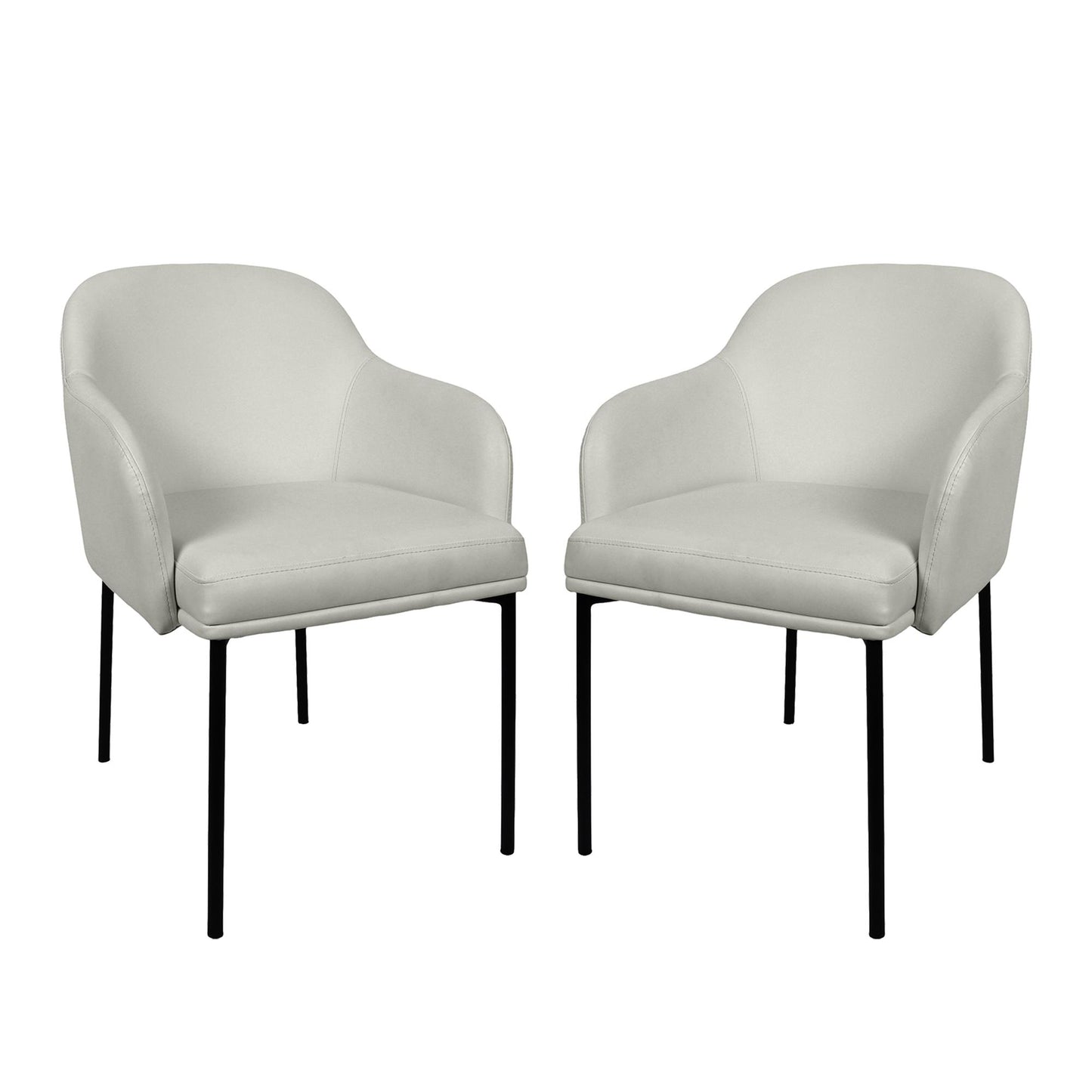 Armchair - Set of 2 in Stone Gray
