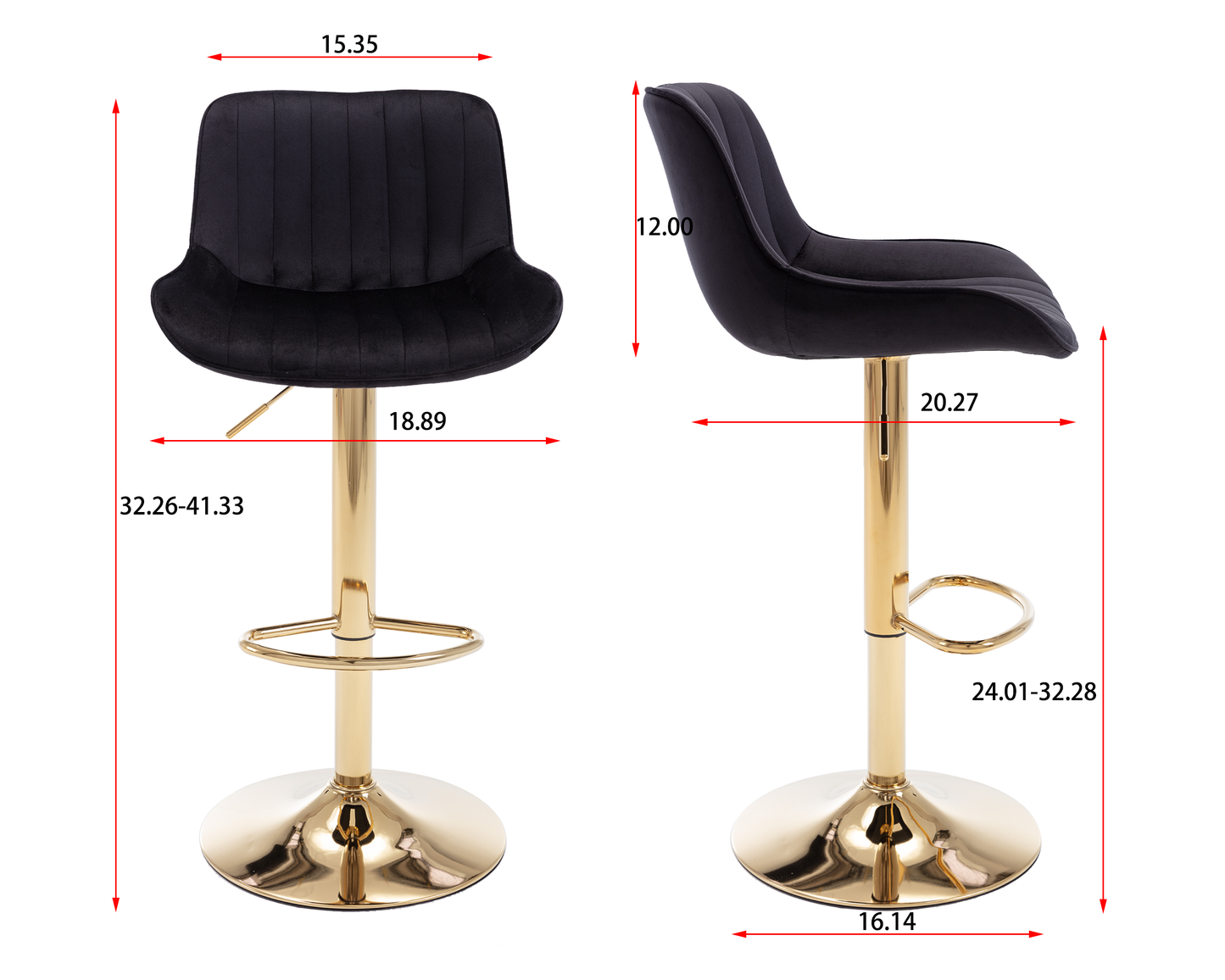 Modern Black Dining Chair Set with Swivel Base for Kitchen Seating