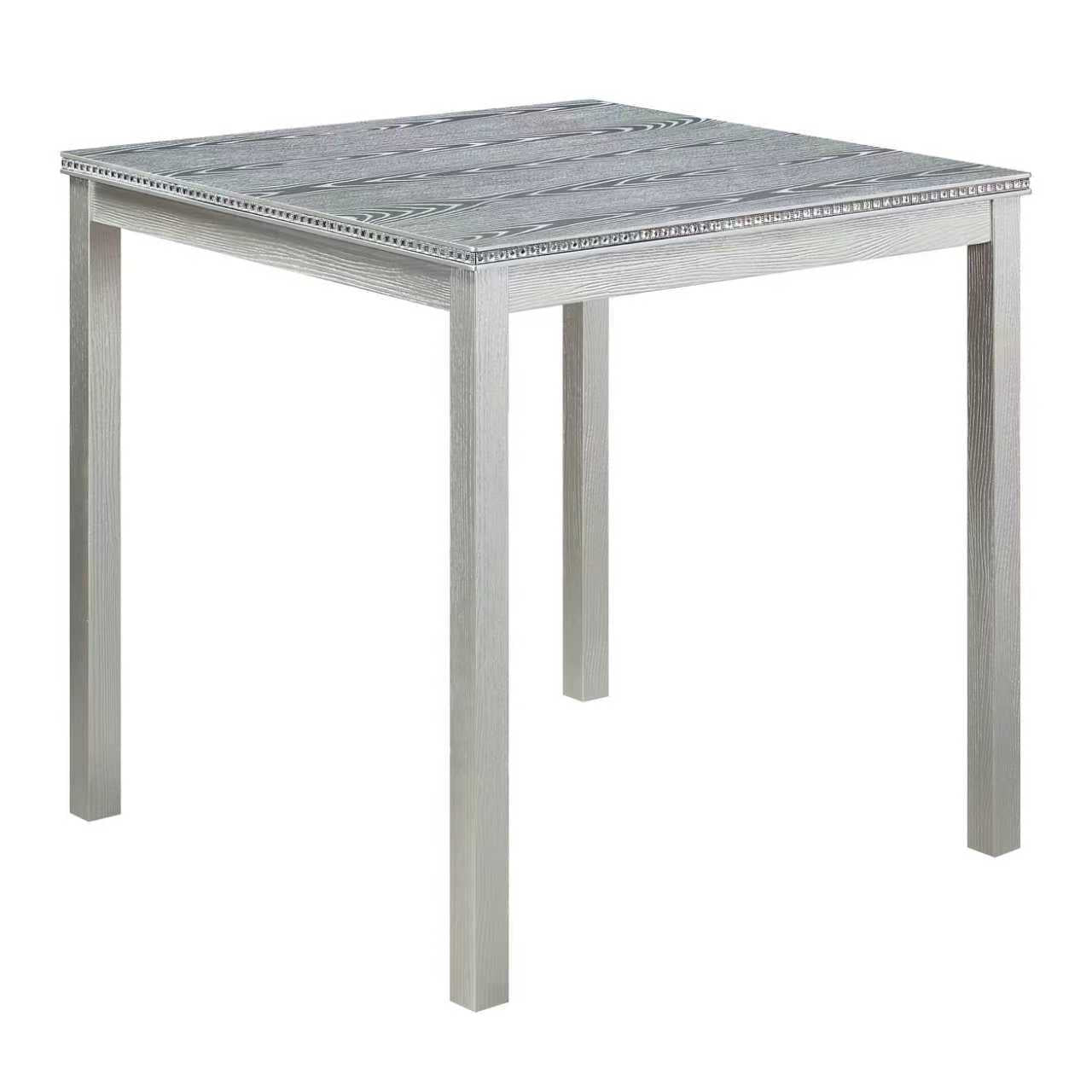 Modern Square Dining Table, Counter Height for Kitchen or Dining Room