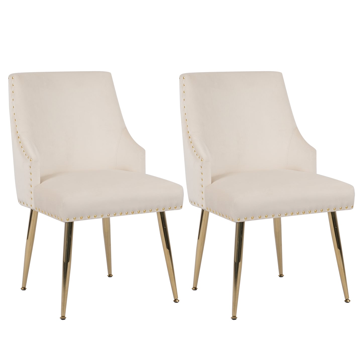 Hengming Dining Chair Modern Style Accent Chair Vertical Tufted Chair Set of 2,Beige