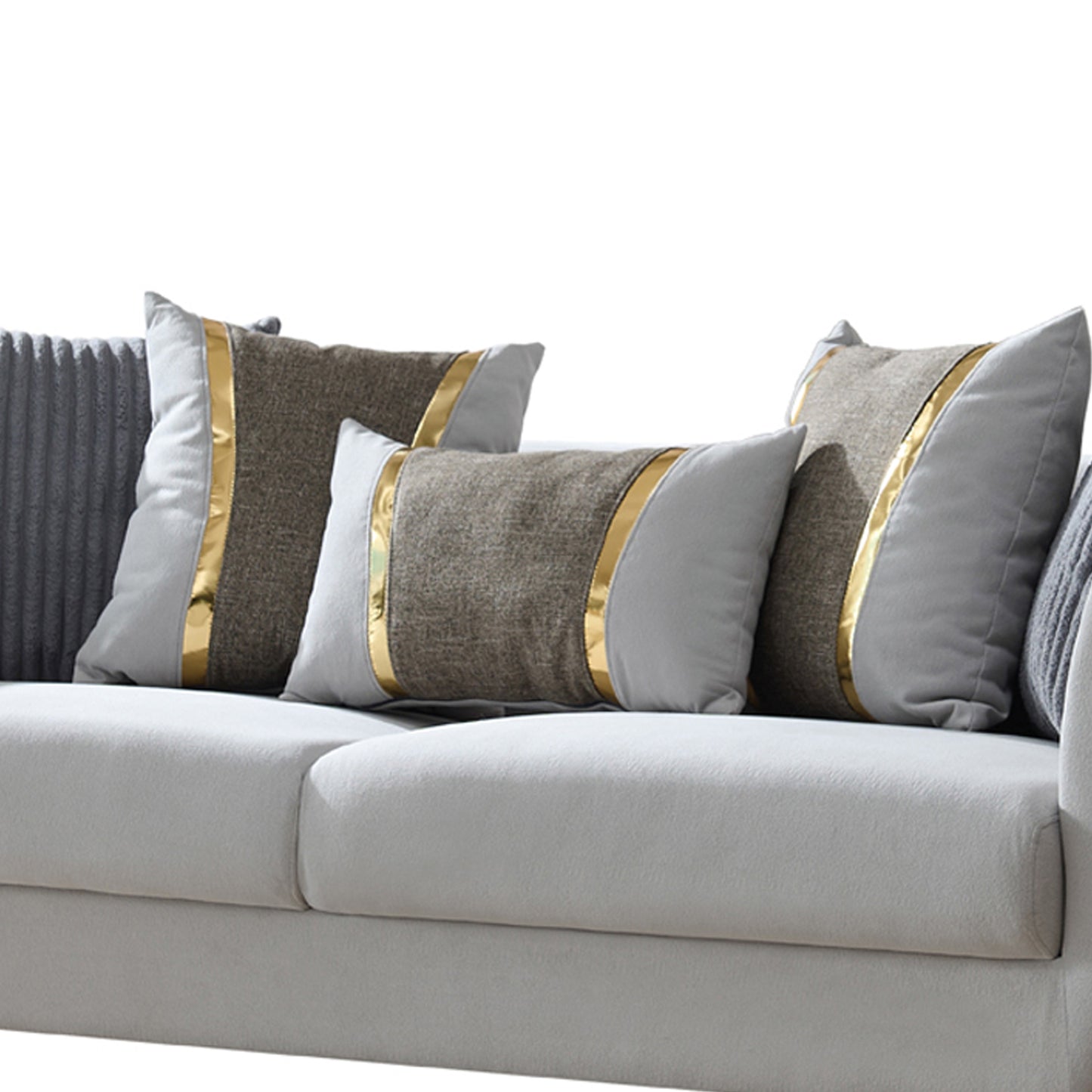 Contessa Gray Fabric Sofa - 3 Seat Comfort