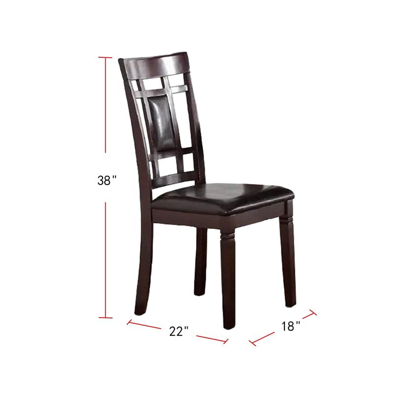 7 Piece Brown Birch Wood Dining Table Set with Chairs