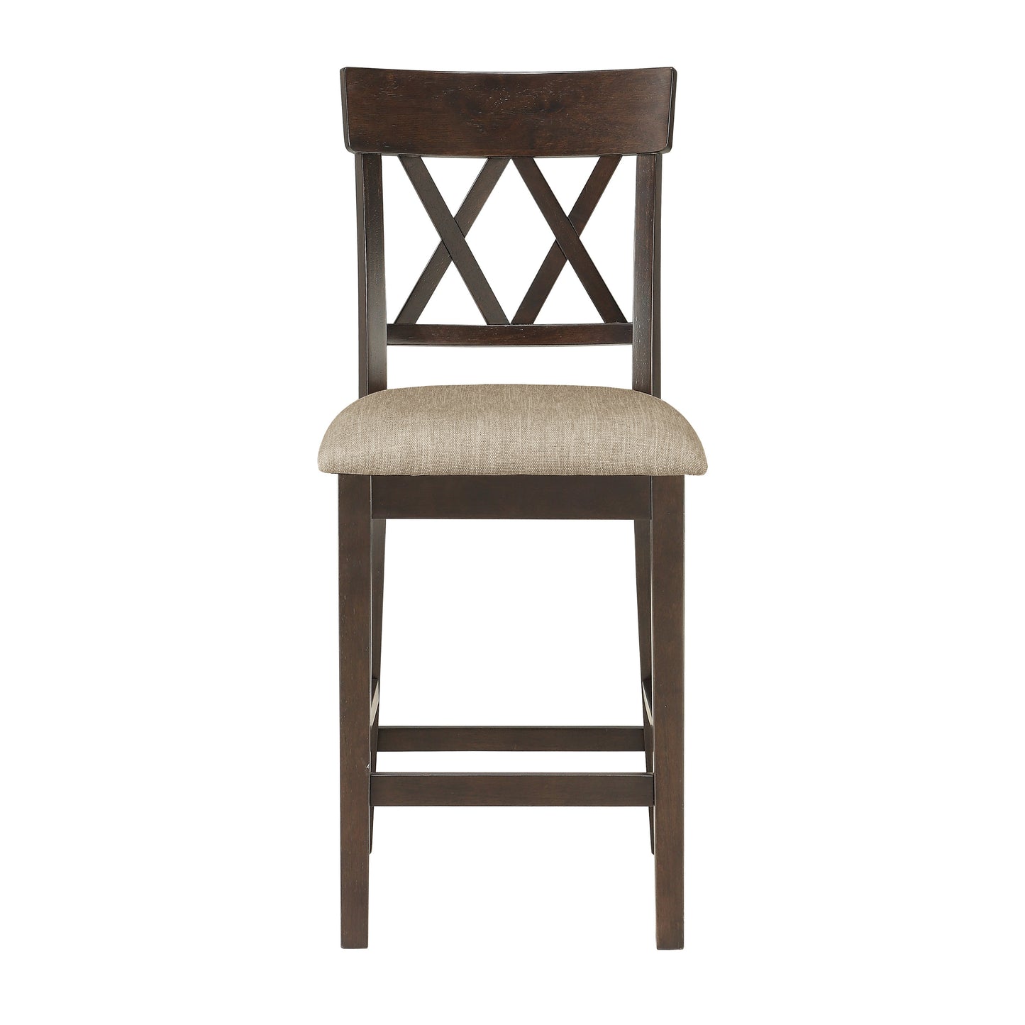 Dark Brown Counter Height Dining Table with Chairs - 5 Piece Set for Dining Room