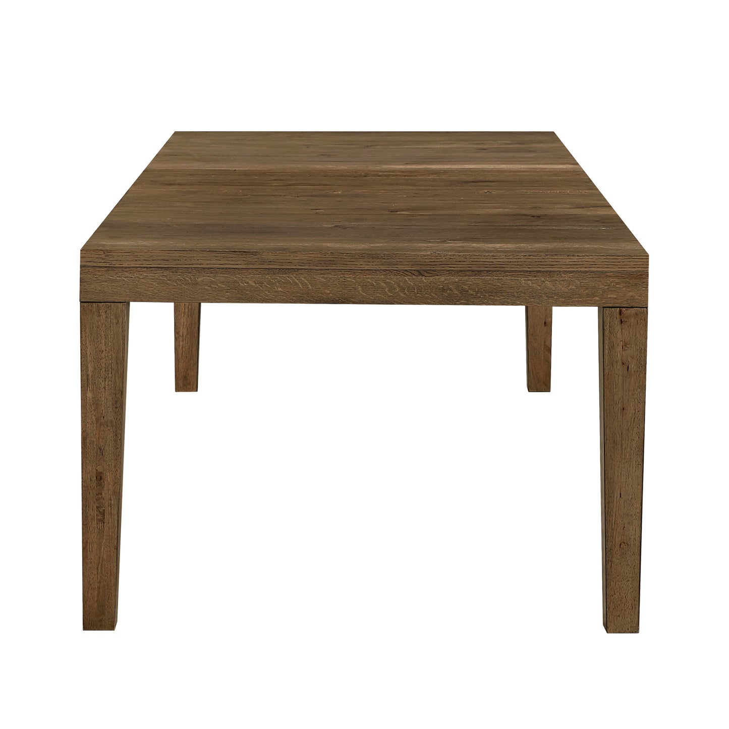 Brown Finish 5pc Dining Set Large Table and Upholstered Chairs Self-Storing