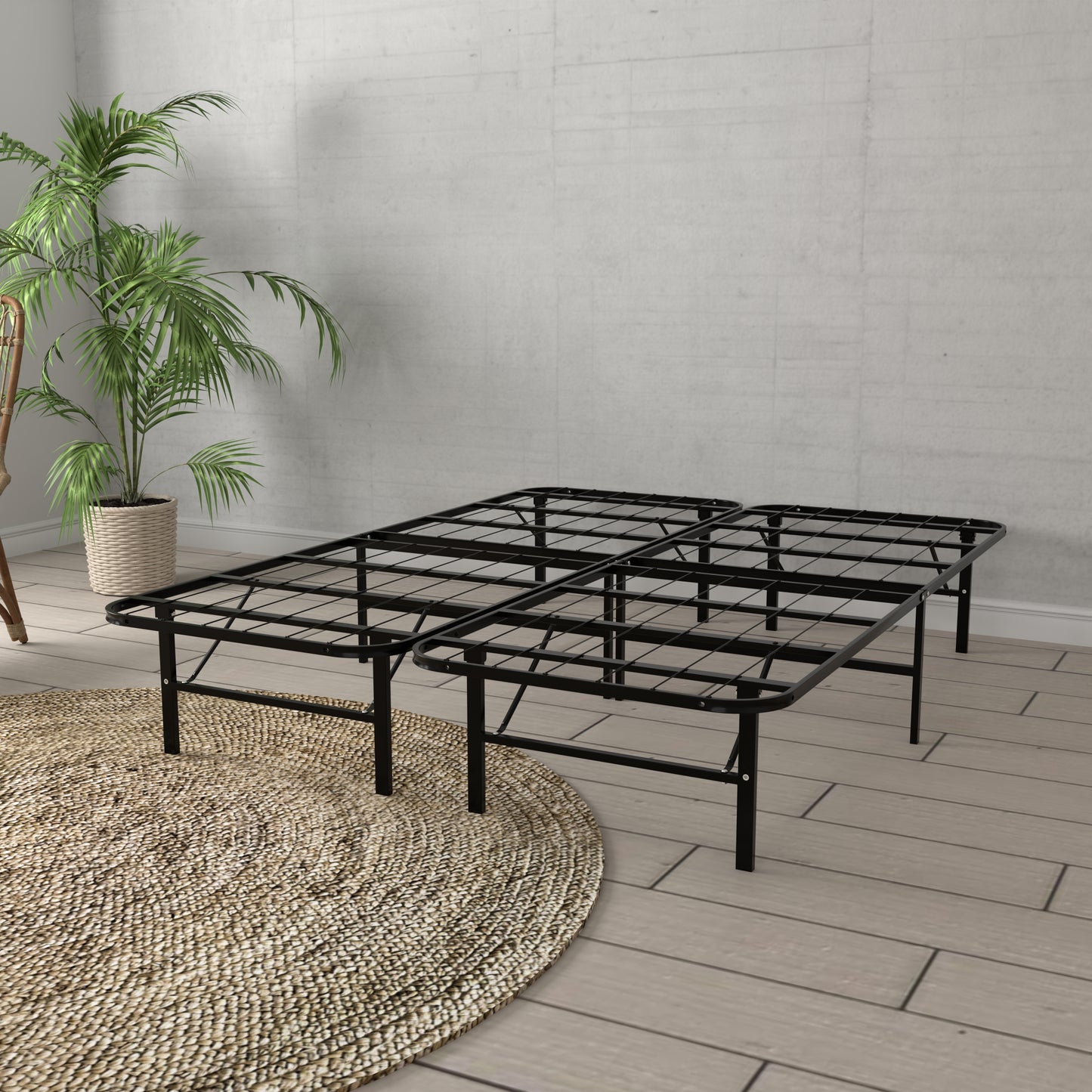 Omne Steel Black Twin XL Platform Foundation