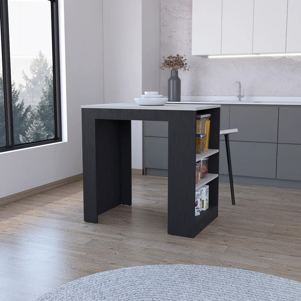 Kitchen Island with Storage - Wenge Engineered Wood