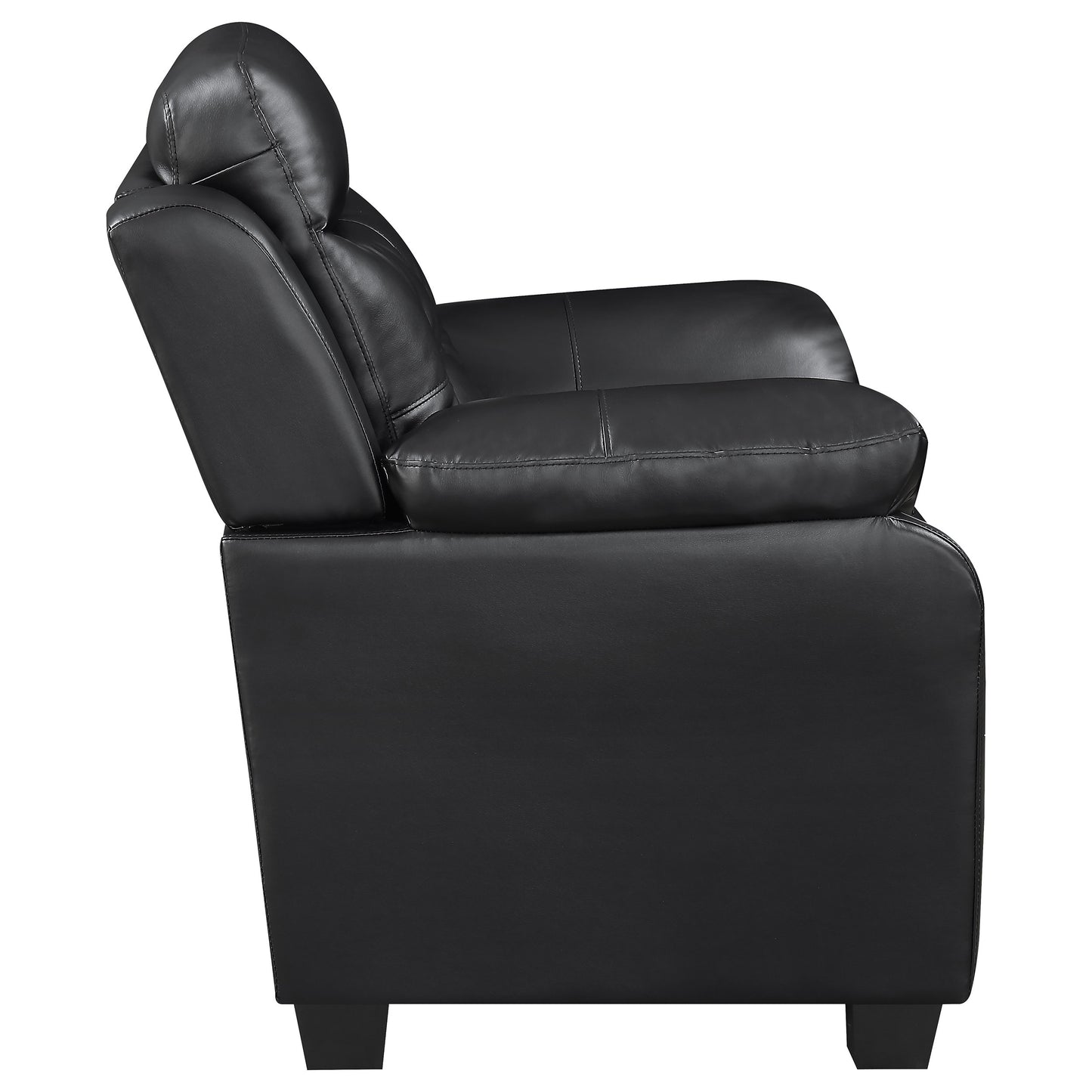 Black 3-Seat Upholstered Sofa - 78" Sofa for Living Room
