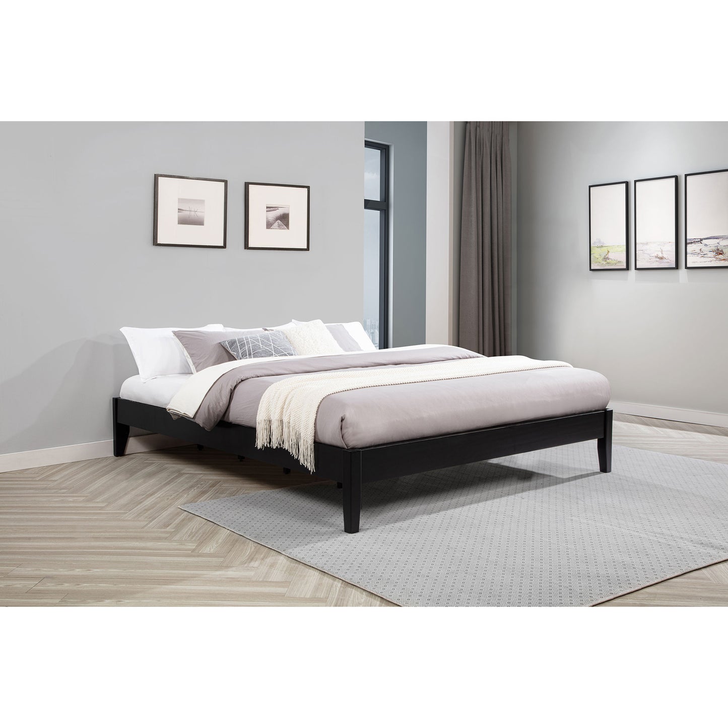 Hounslow Black Eastern King Universal Platform Bed
