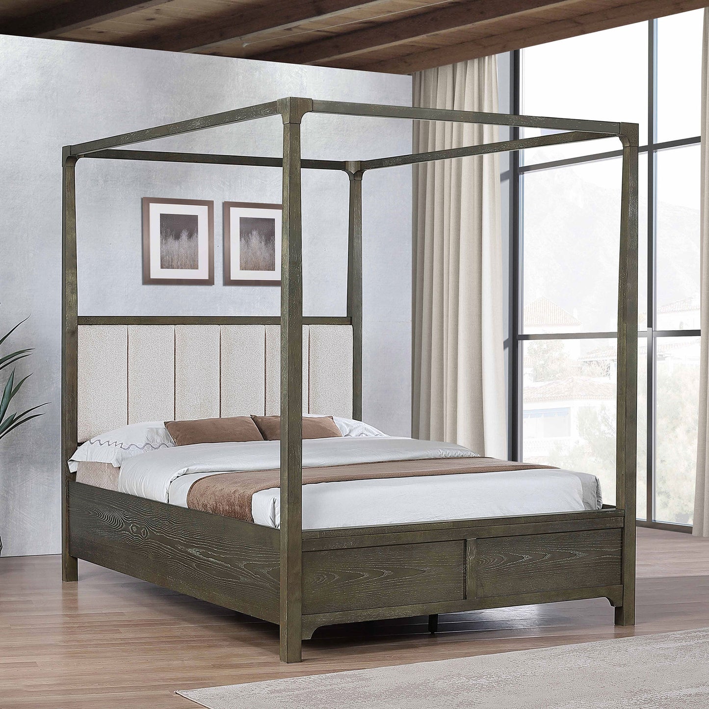 Sundance Dark Cocoa Queen Canopy Bed