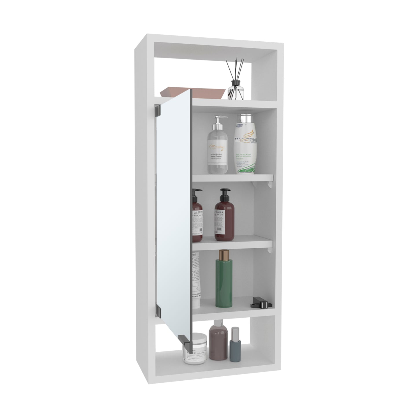 White Bathroom Medicine Cabinet - 5.9 x 11.8 x 28.3", MDF