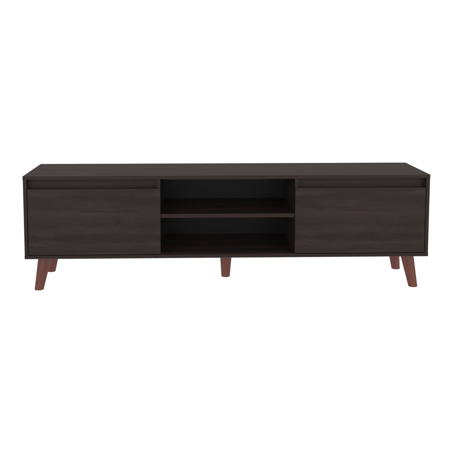 Polaris TV Stand with Open Shelves, Two Storage Shelves For Media Storage and Entertainment Console, Perfect for Living Room or Bedroom