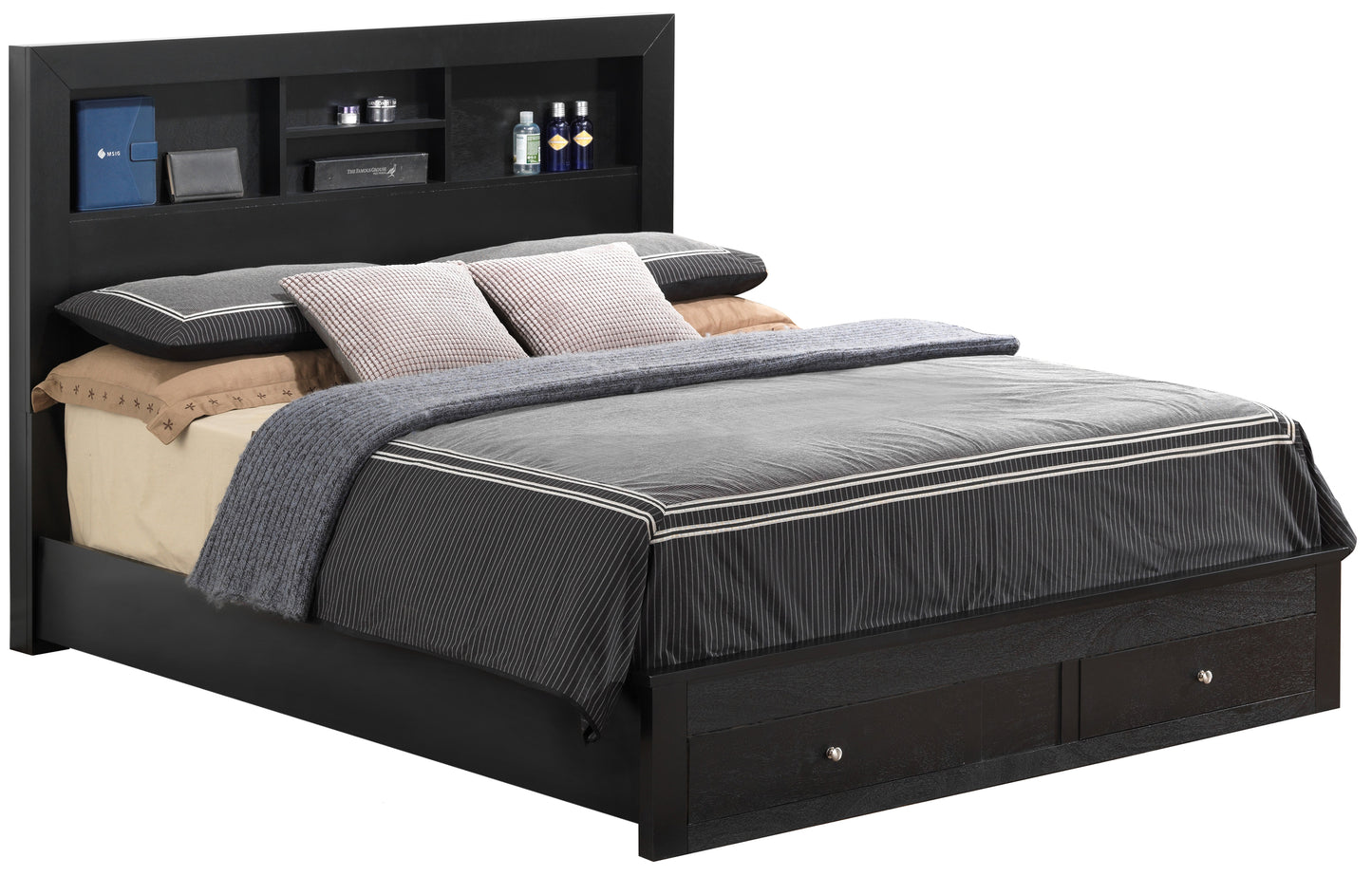 Versatile Full Storage Bed In Sleek Black