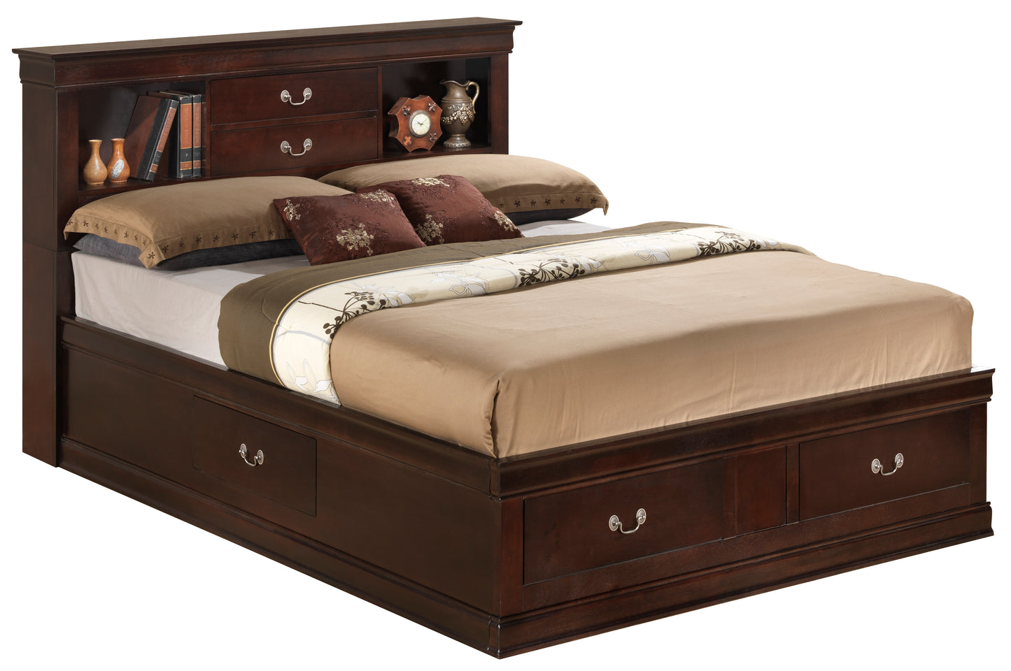 Louis Phillipe G3125B-FSB Full Storage bed , Cappuccino