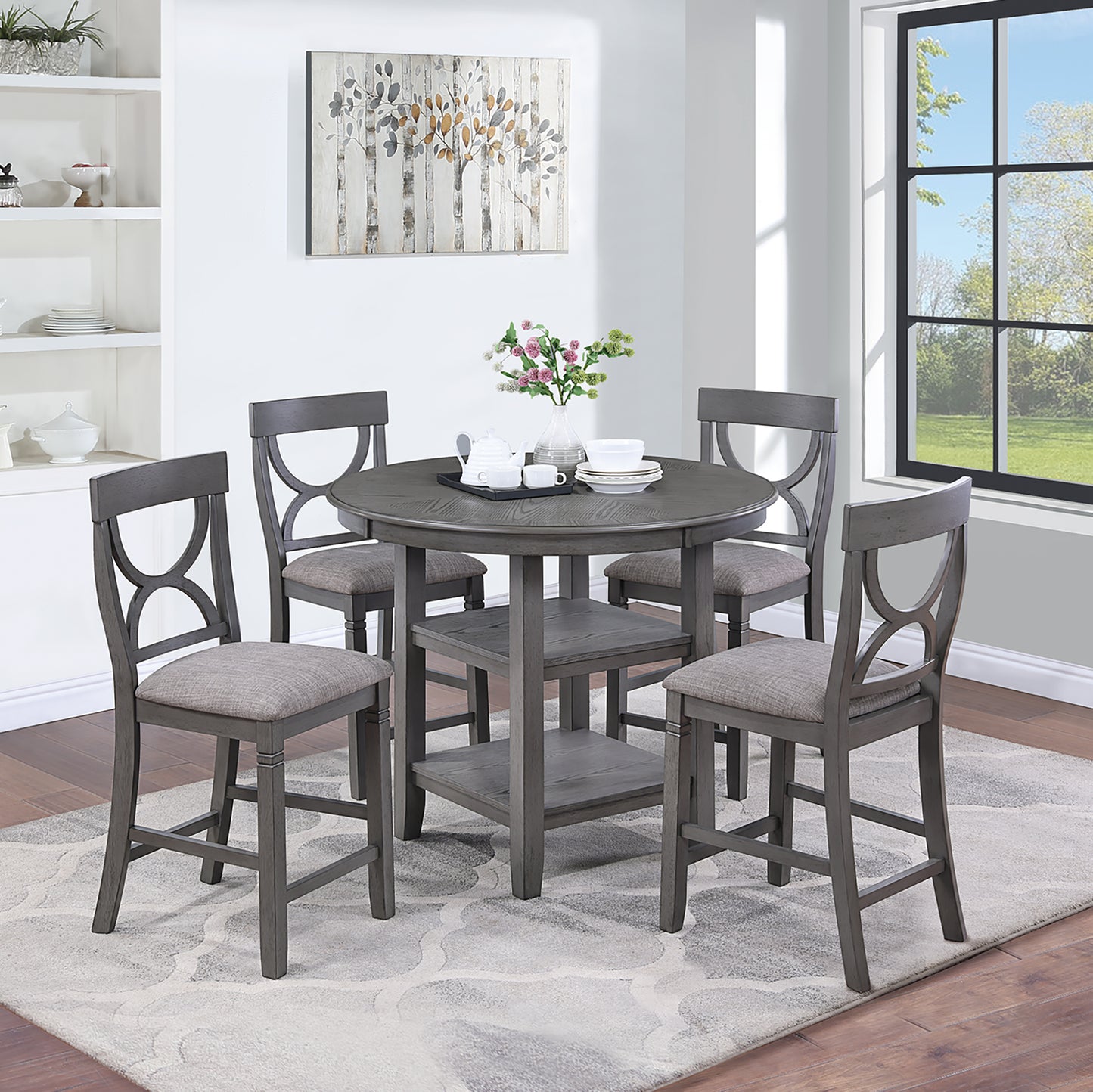 5-pcs Counter Height Dining Set