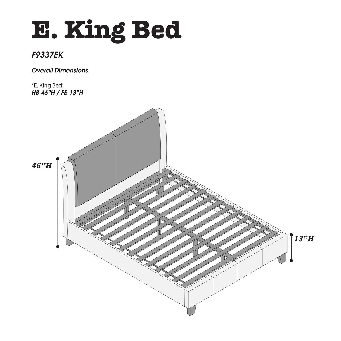 King Size Leather Bed Frame White Gray