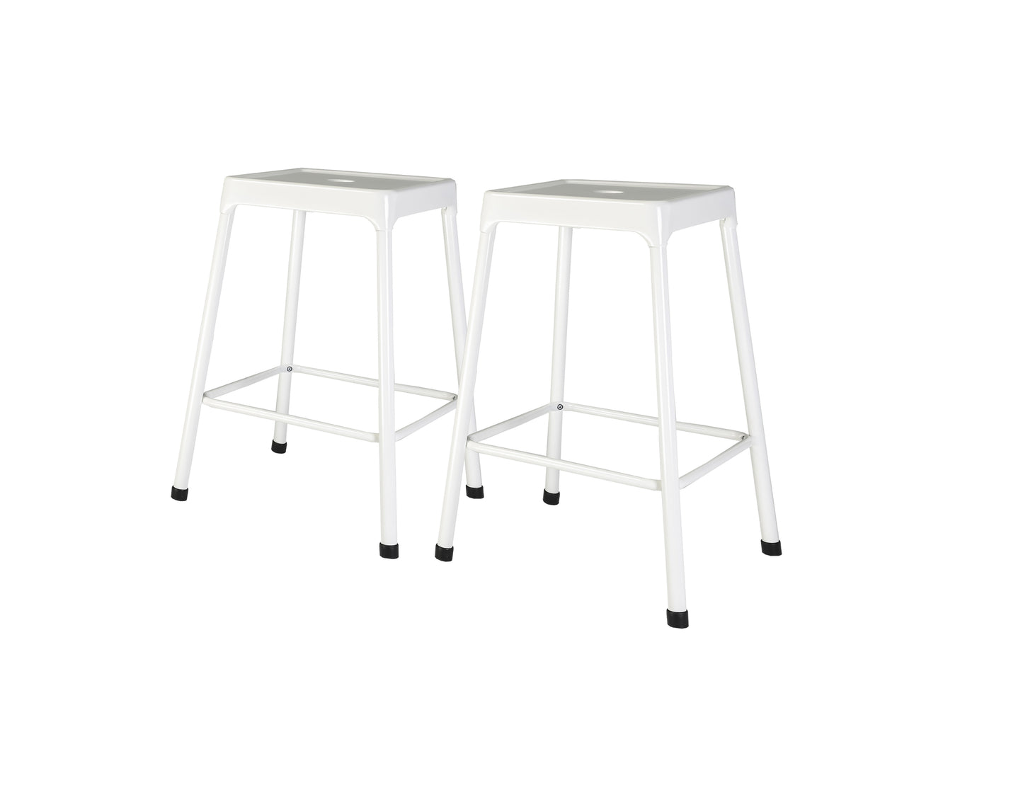 3 Piece Farmhouse Bistro Set - Brown & White Dining Table for Dining Room