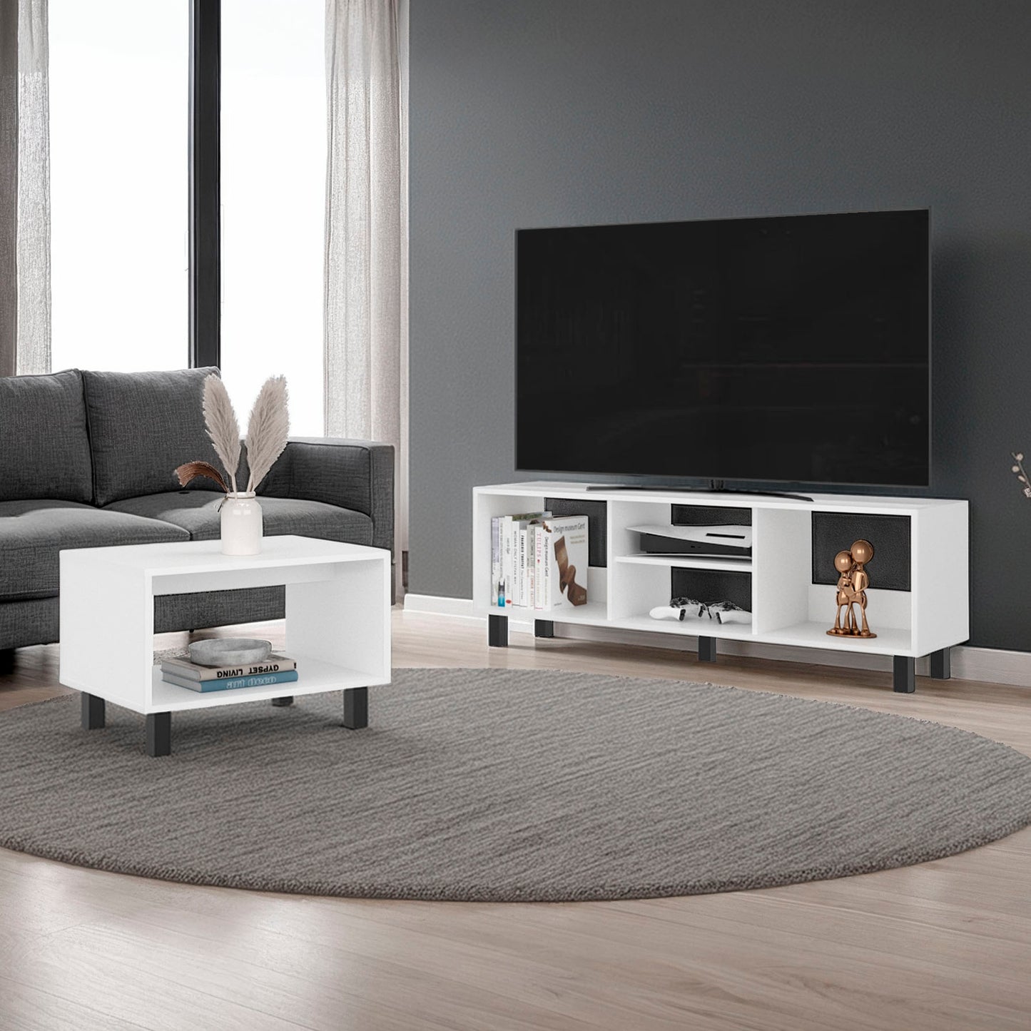 2pc Living Room Set Millville, Living Room, White