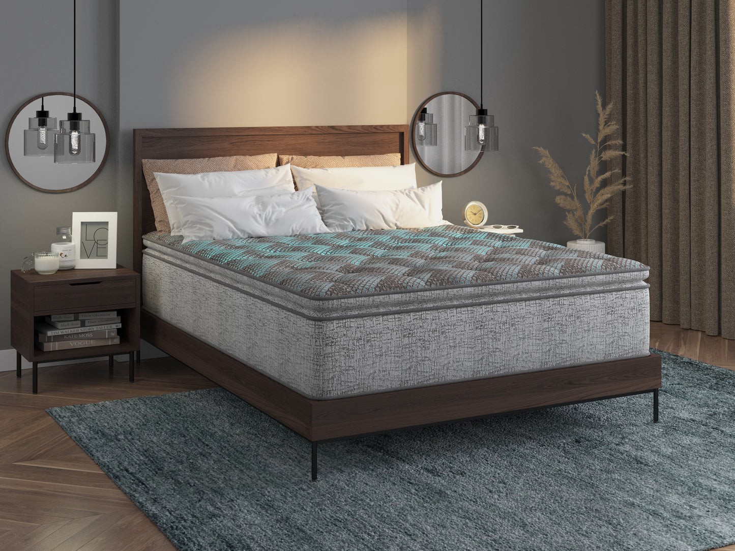 Restonic Comfort Care 10" Hybrid, Euro Top, Individual Pocketed Coil Mattress , Plush Comfort, Queen