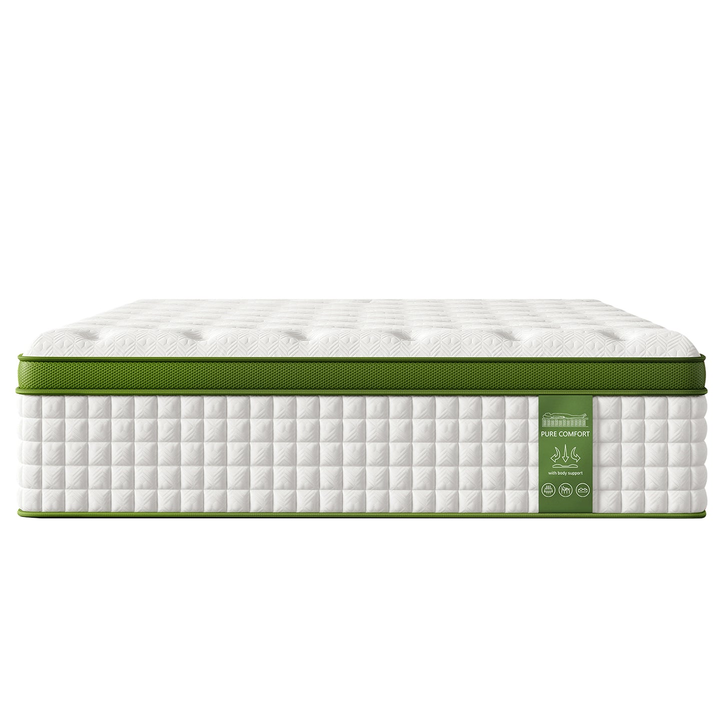 12 Inch Full Size Hybrid Mattress in a Box with Gel Memory Foam and Pocket Springs, Pressure Relief & Motion Isolation, CertiPUR-Us Certified, Assembled in USA