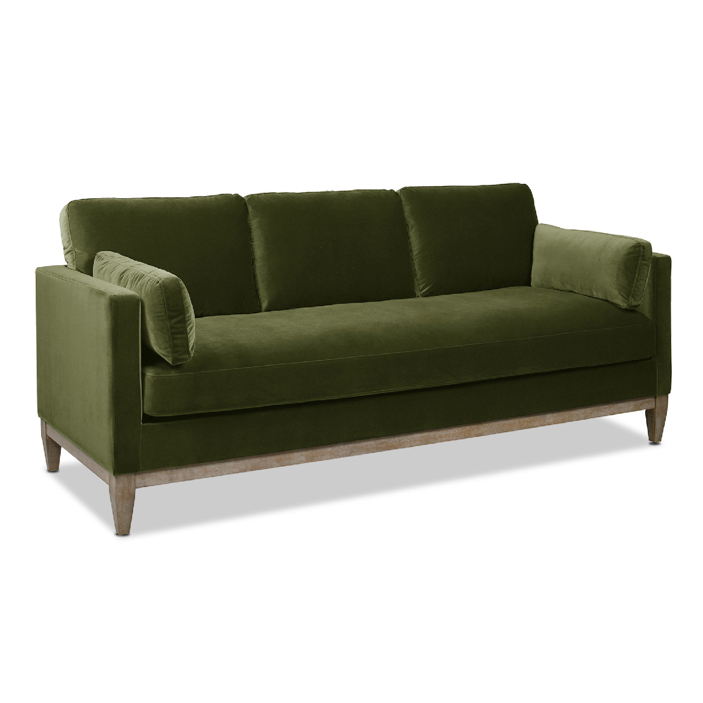 84" Green Velvet Sofa - Farmhouse Style