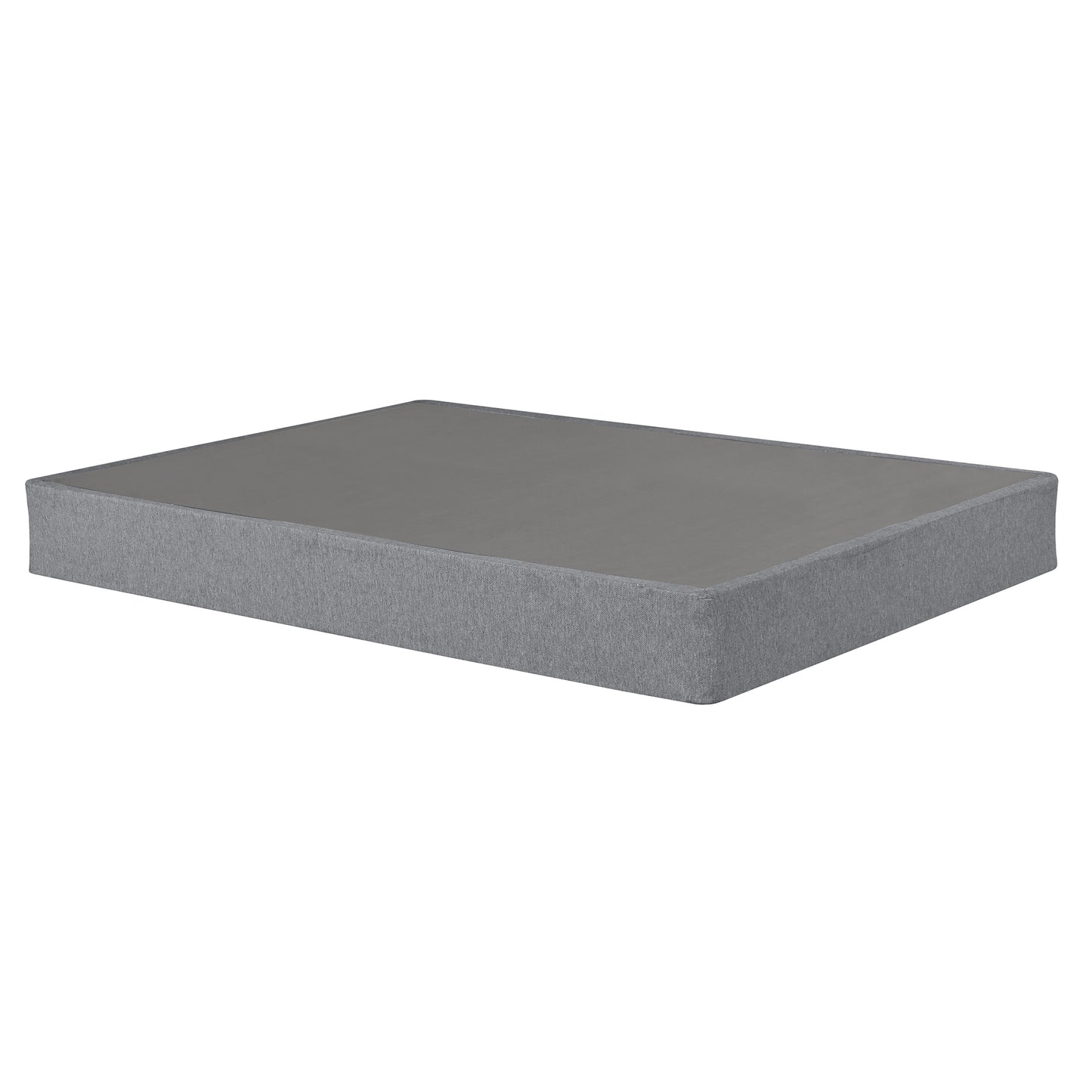 9 in. Foldable Metal Bed Base, Queen Size Mattress Bed Box Spring Foundation, Grey