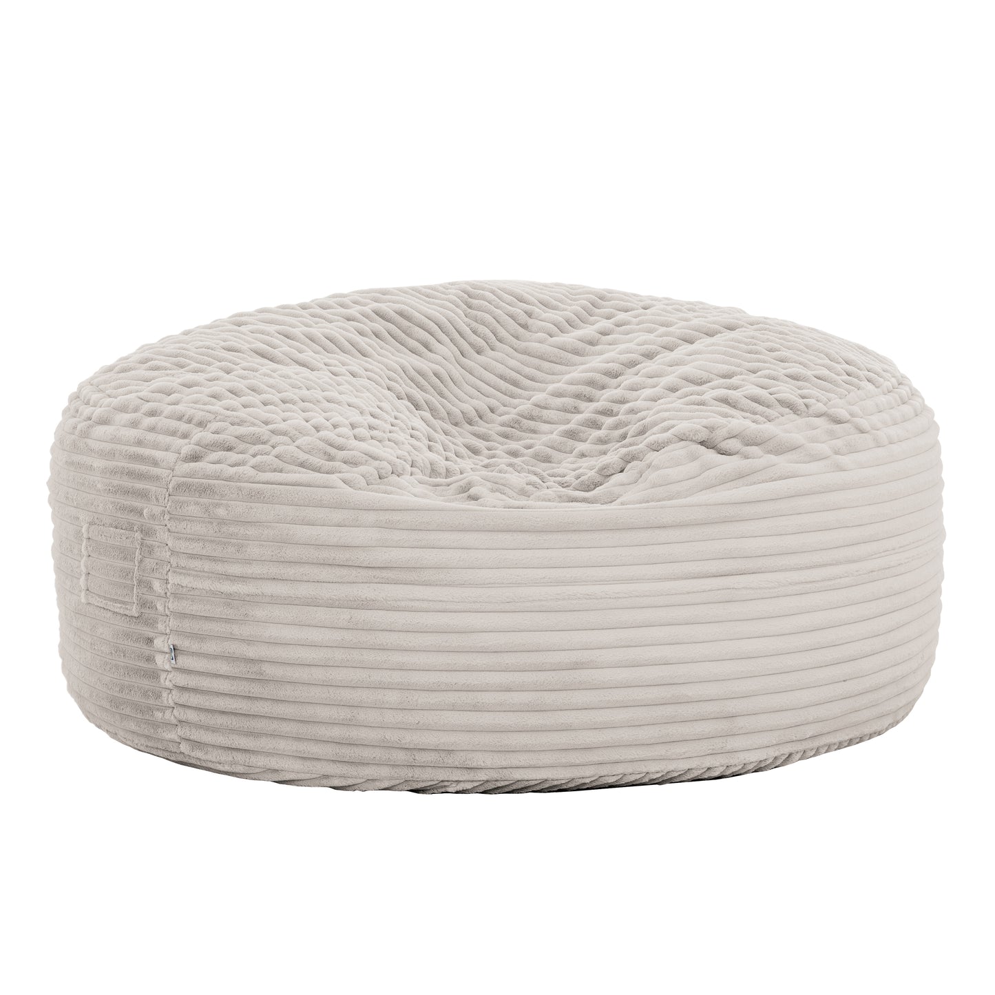 Modern 5-Foot Round Memory Foam Bean Bag Soft Corduroy Fabric Bean Bag Chair, Taupe
