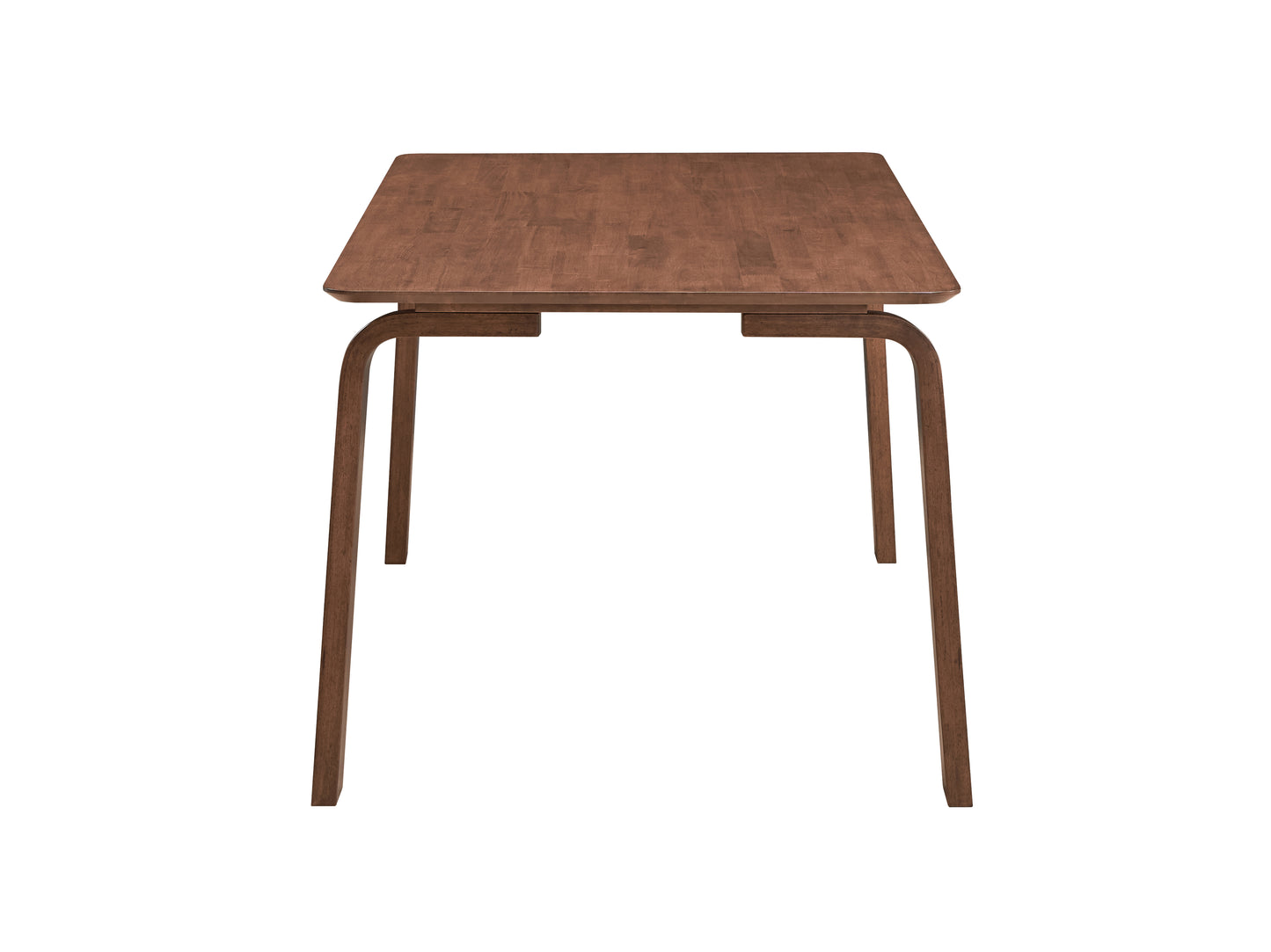 Contemporary 5 Piece Walnut Dining Table Set with Wingback Chairs