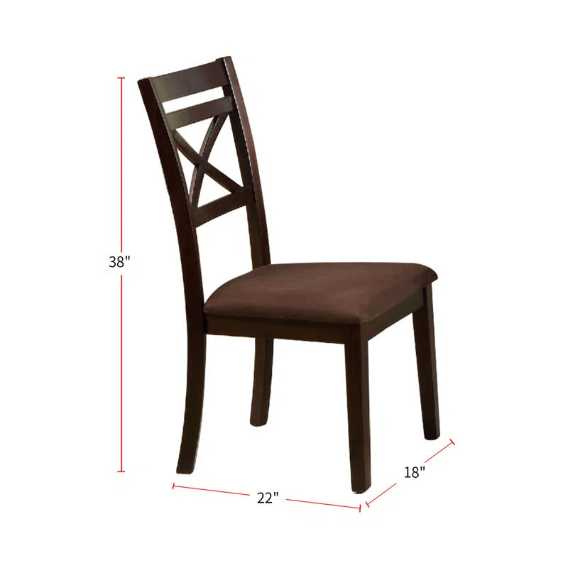 Espresso 6-Person Rectangular Dining Table Set