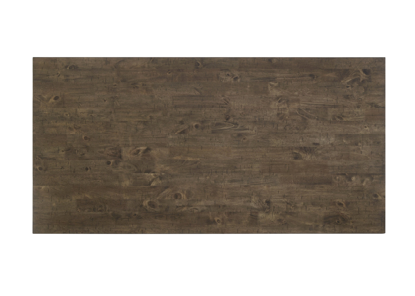 7 Piece Counter Height Dining Set - Rustic Brown Wood & Fabric