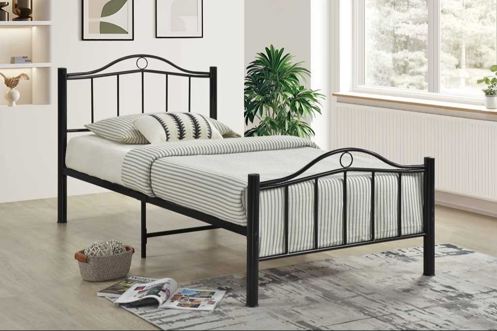 Modern Metal Platform Bed Frame with Headboard & Footboard, Heavy-Duty Steel Slat Support, No Box Spring Needed, Noise-Reducing Stable Construction, Underbed Storage Clearance, Easy assembly