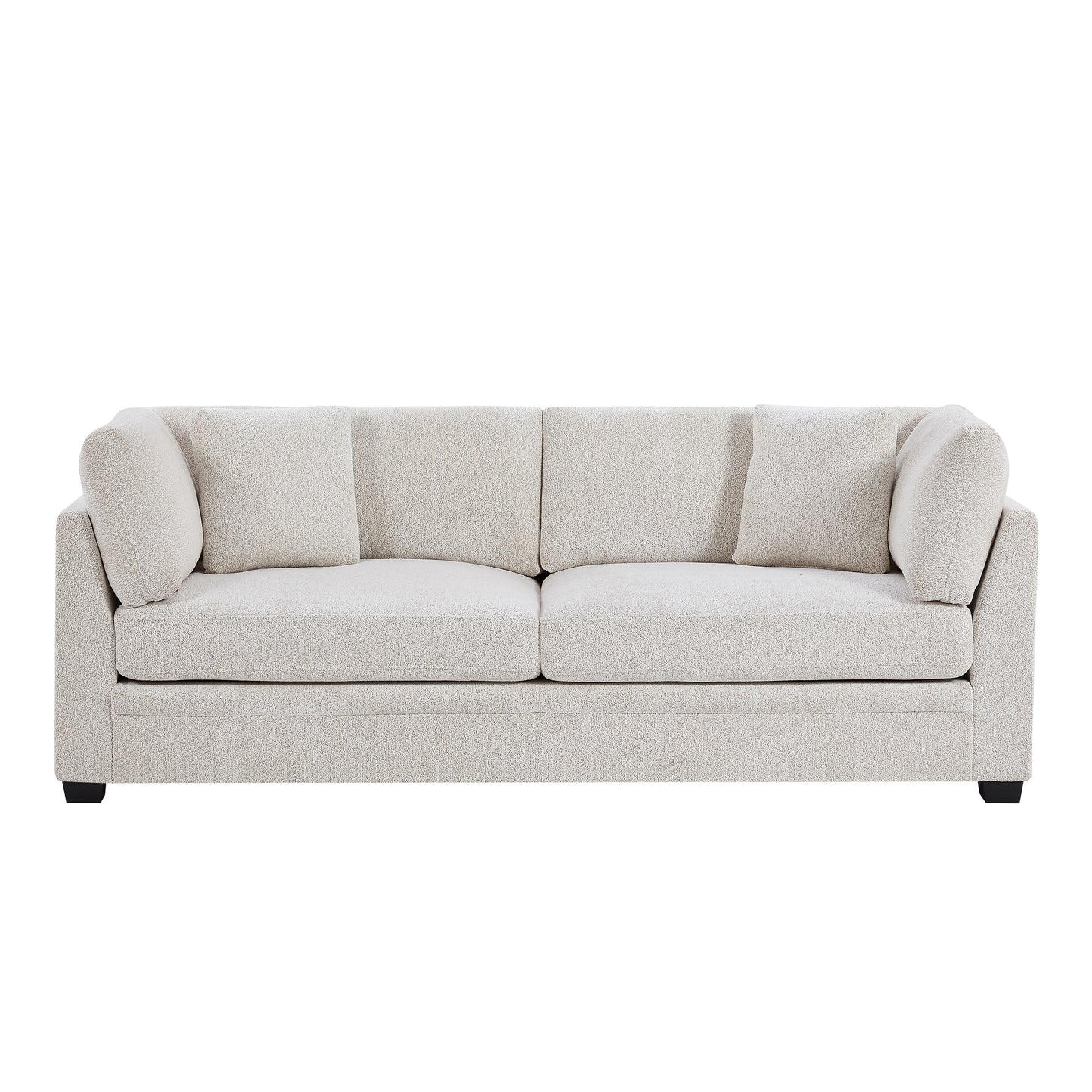 83.50" Modern Flared Arms Sofa(Beige)