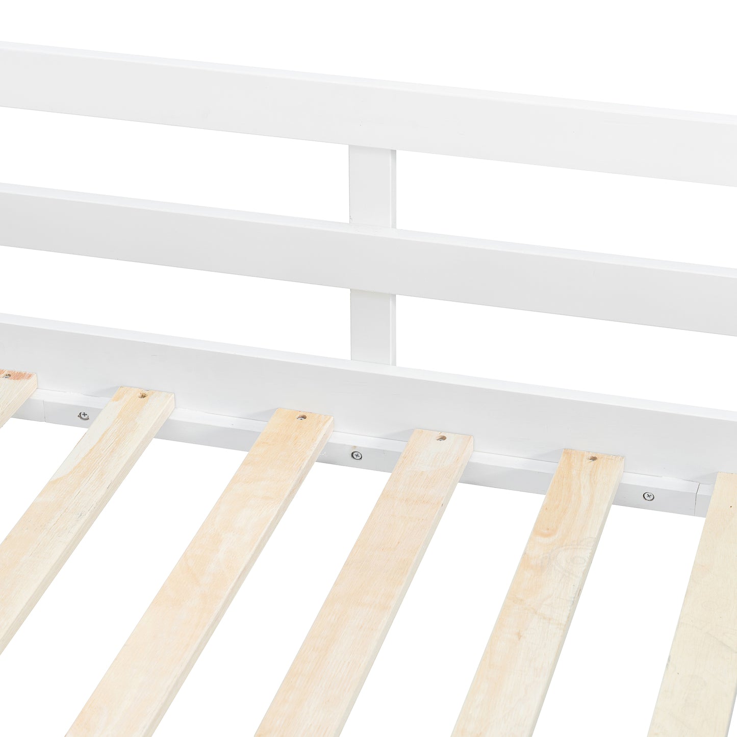 L-Shaped Bunk Bed with Desk - Twin Size, White Wood for Bedroom