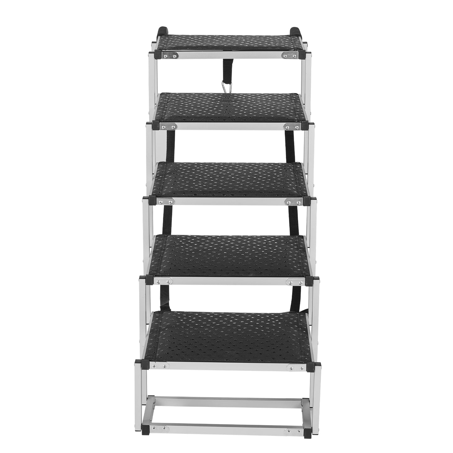 5-Step Aluminum Dog Car Stairs - Black
