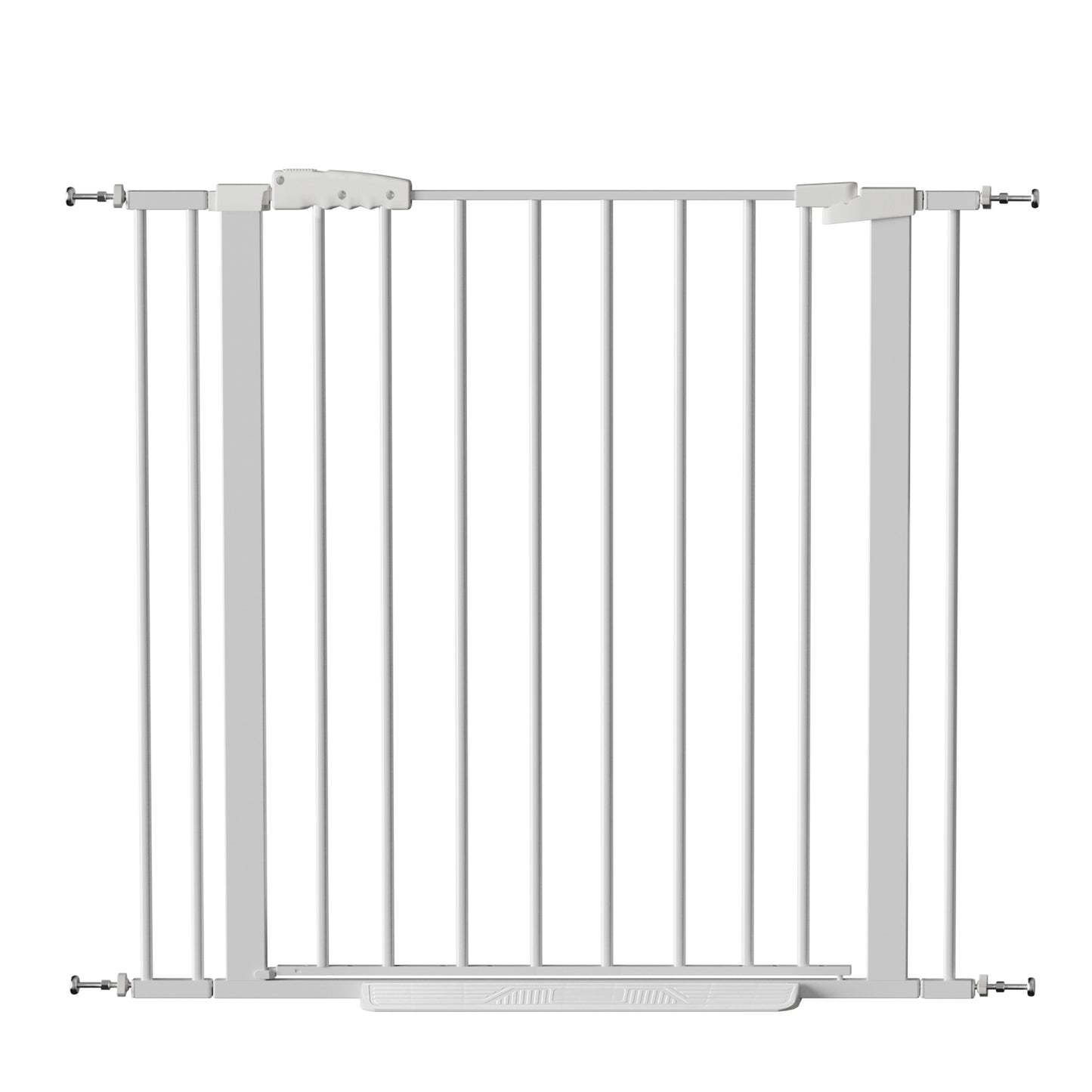 29"-40.5" Pet Gate for Stairs, 30" Tall, Auto Close Safety Dog Gate, Pressure Mounted Easy Walk Through Pet Gate for Doorways, Durable Stair Gate, 30" Tall, White
