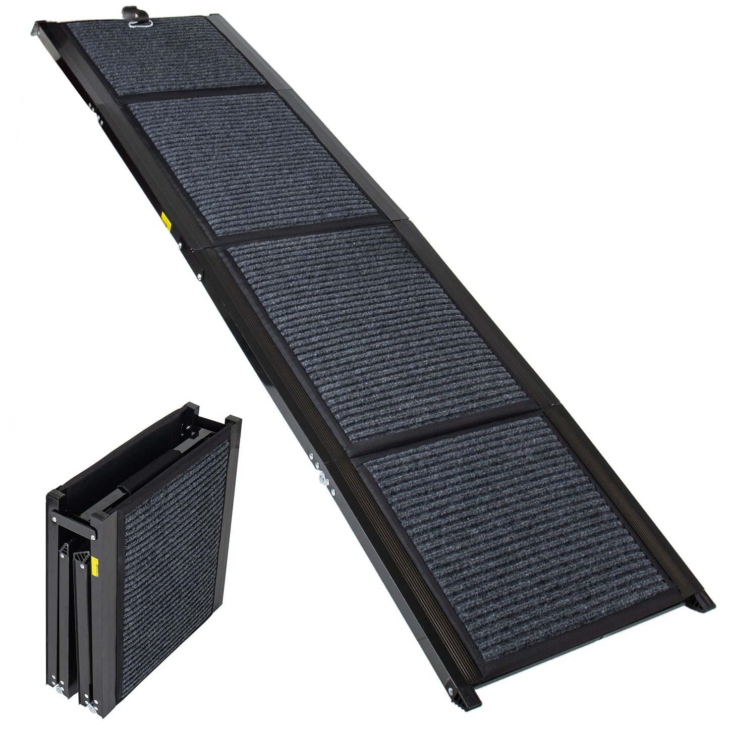 Folding Dog Ramp for Cars, 71" Long & 17.3" Wide Portable Dog Ramps for Large Dogs with Non-Slip Rug Surface Dog Car Ramp for SUV Car & Truck, Supports up to 250 lbs