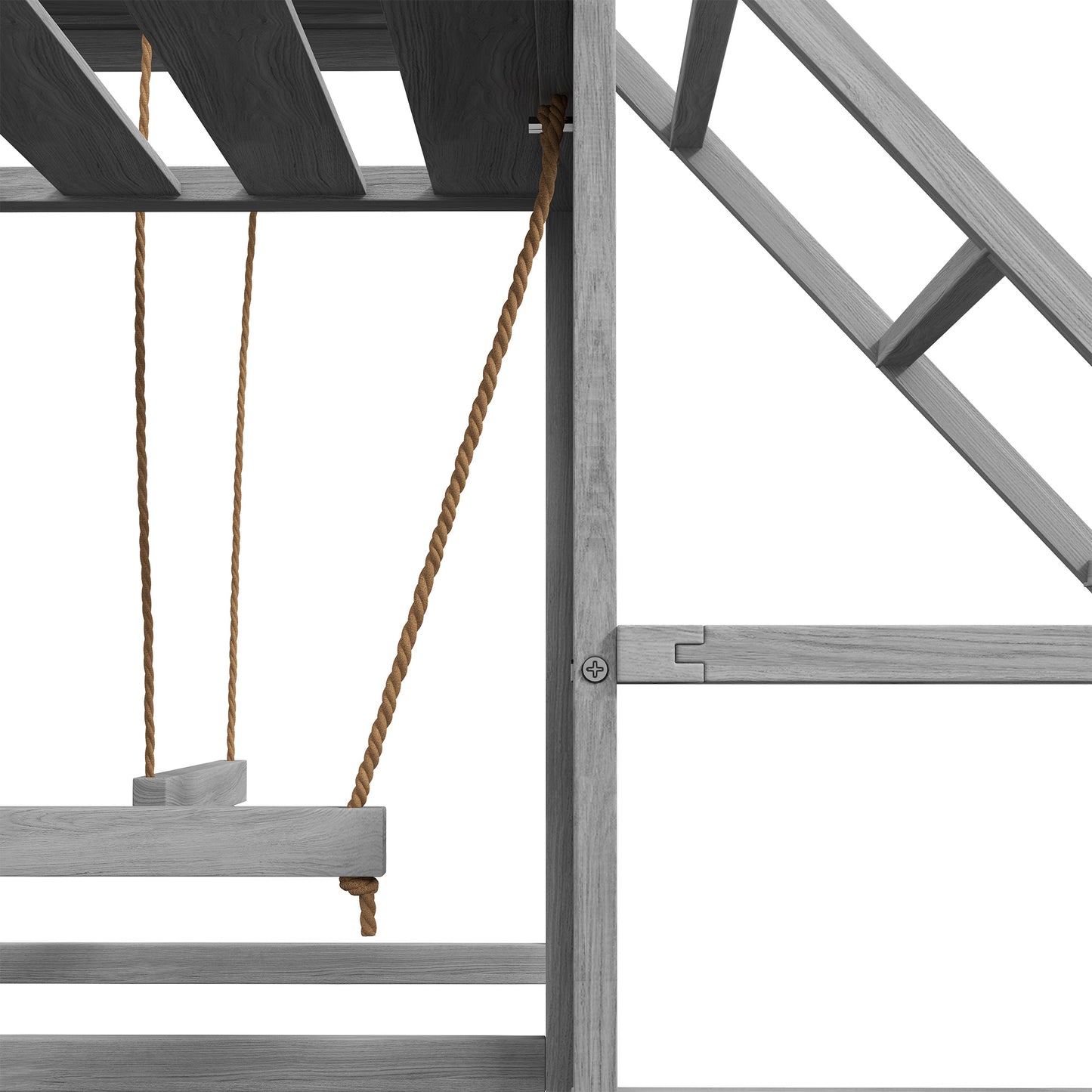 PawHut Chicken Swing Set - Wood Coop Accessories for 10-15 Chickens