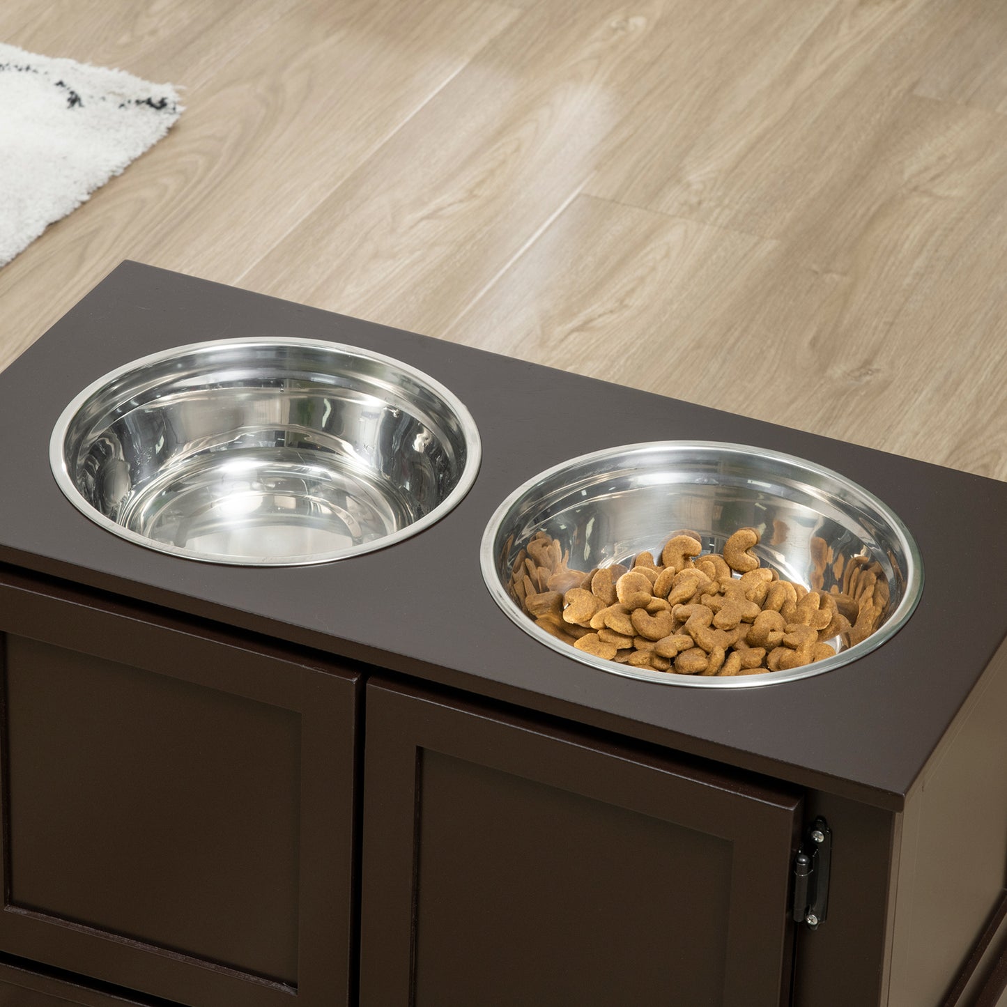 Large Dog Bed with Storage - Brown MDF