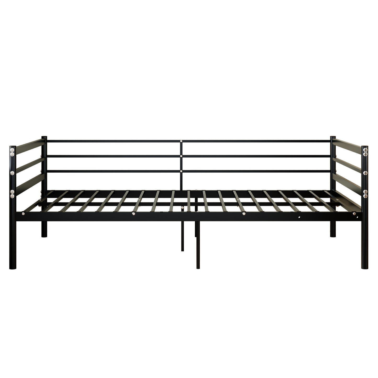Twin Size Metal Bunk Bed Frame - Black for Bedroom