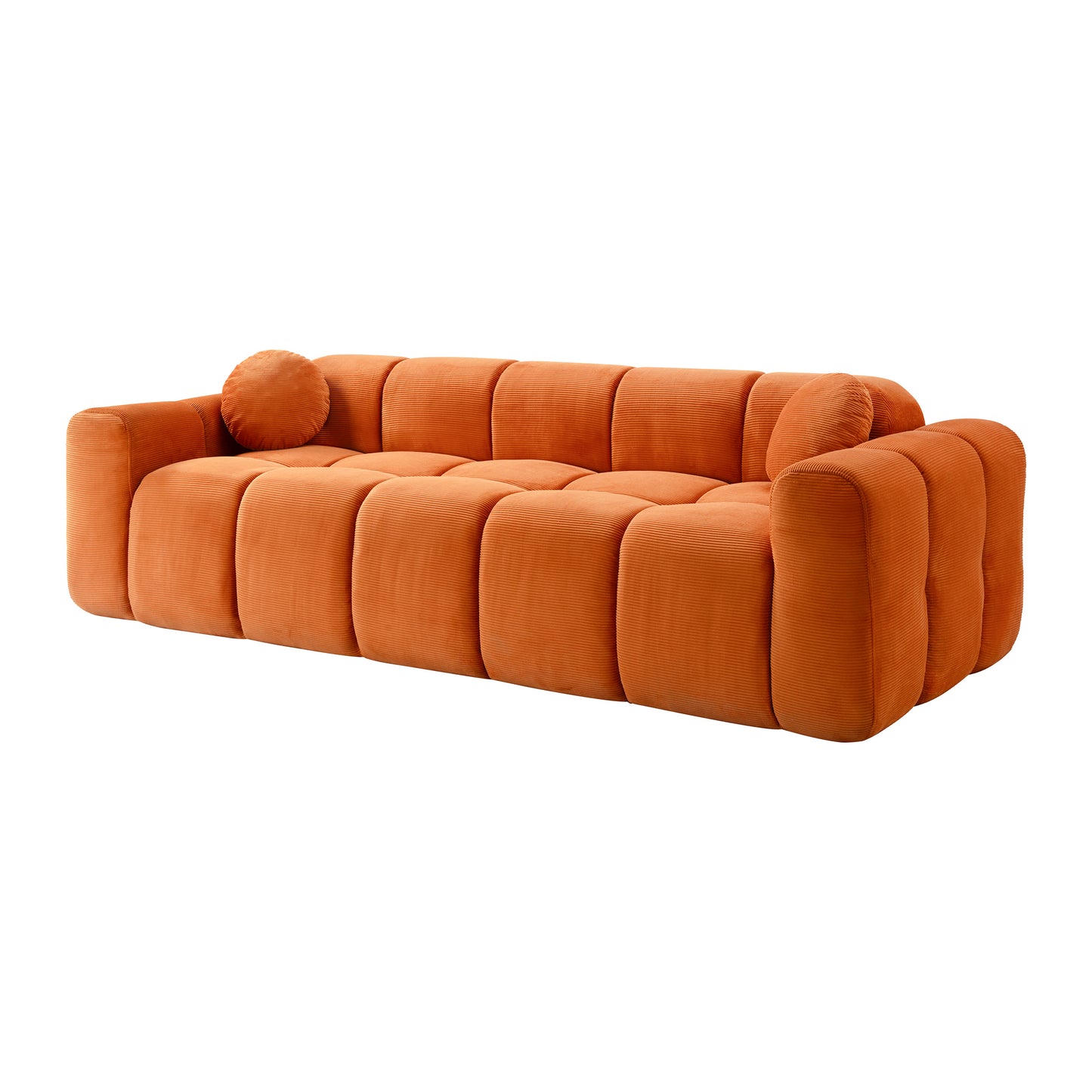 3-Seat Corduroy Cloud Sofa - Easy Assembly, Compact Design for Living Room
