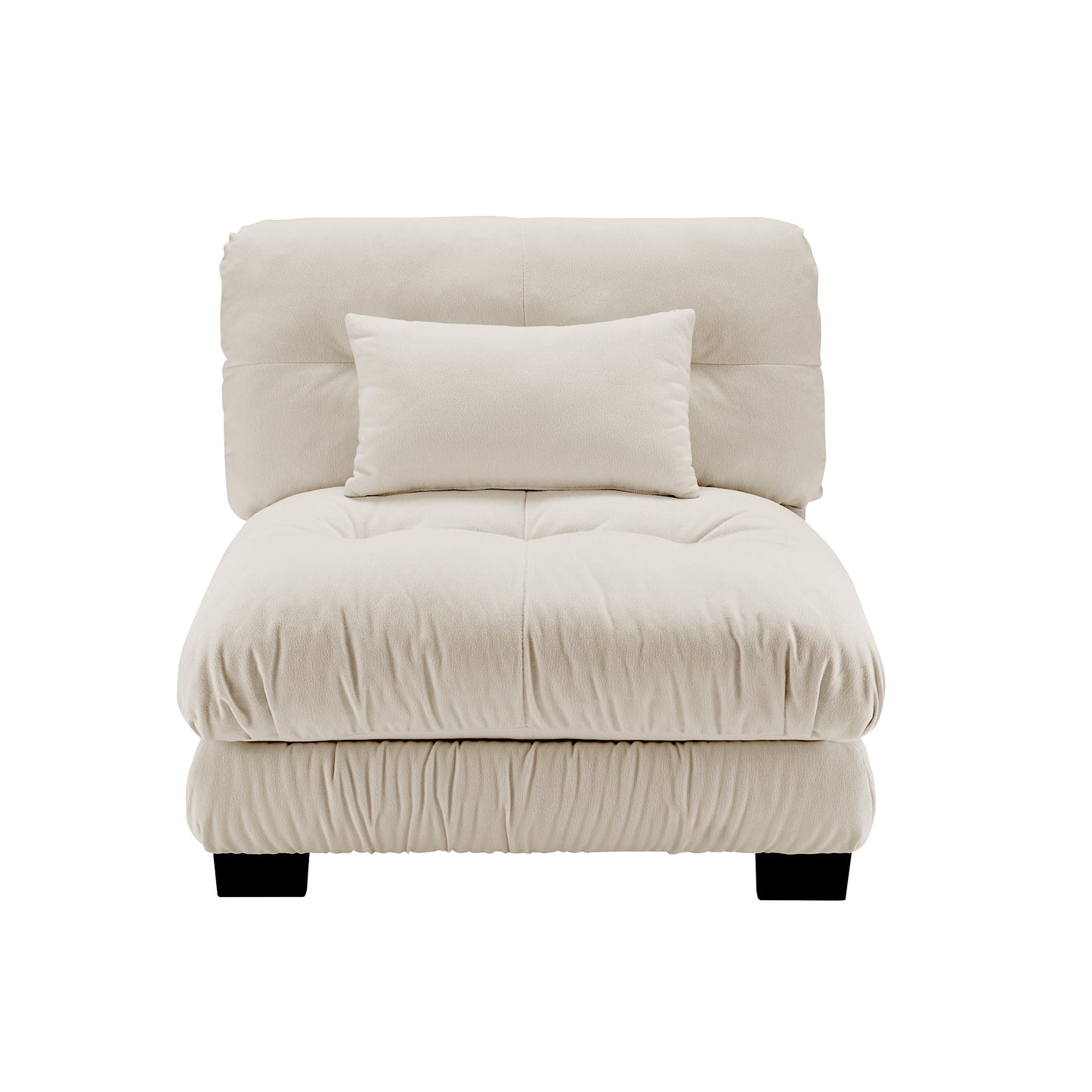 Pariss Armless Sofa W/1 pillow - Light Coffee