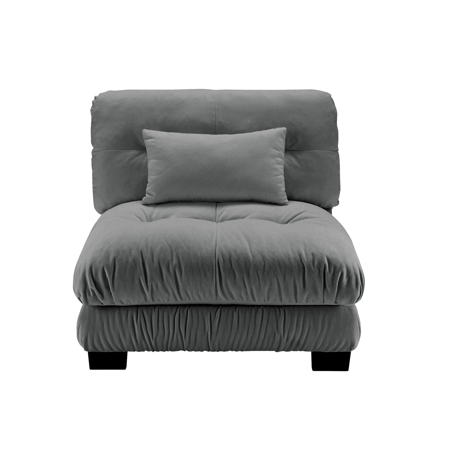 27 Armless Sofa W/1 pillow - Gray