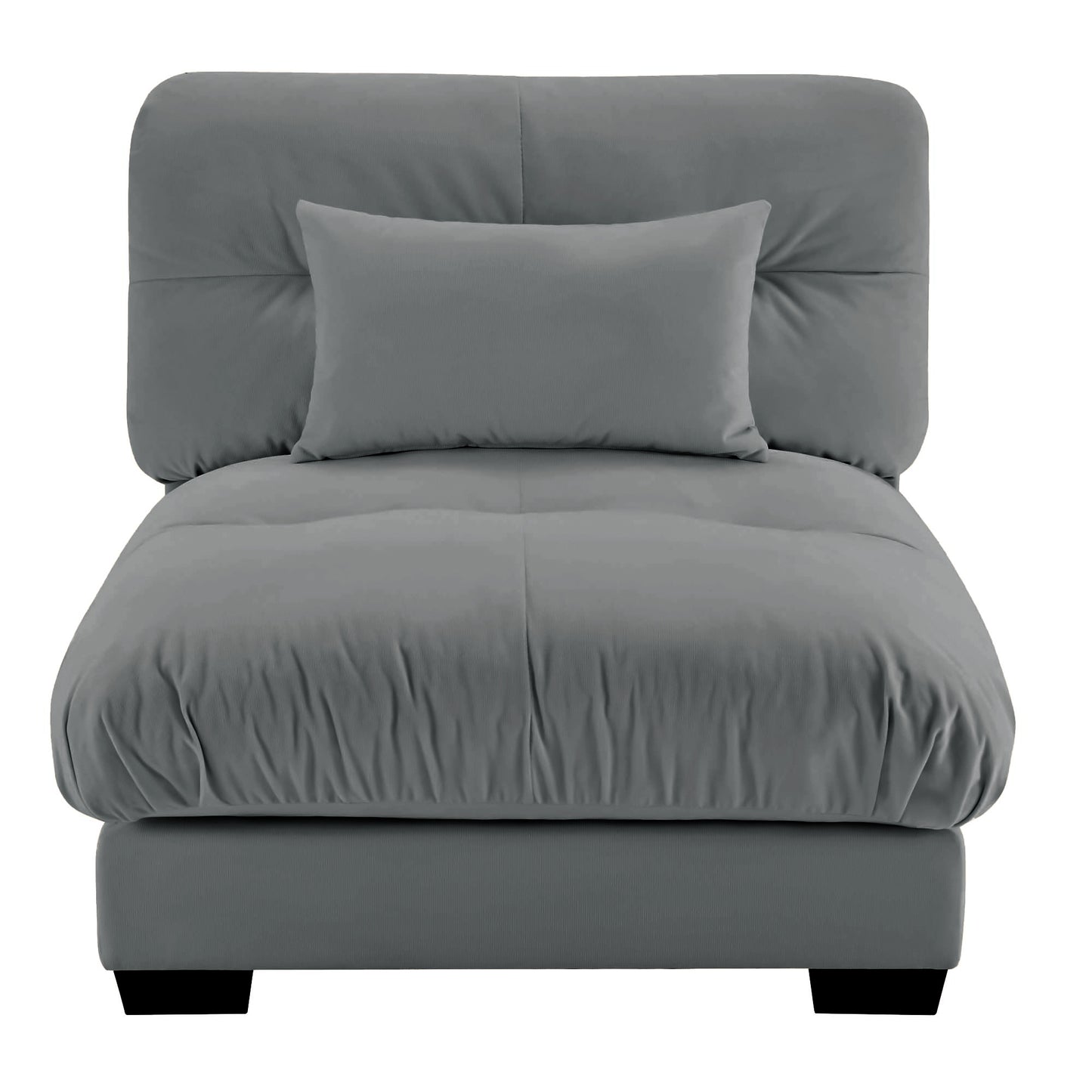 Milano Armless Sofa W/1 pillow - Gray
