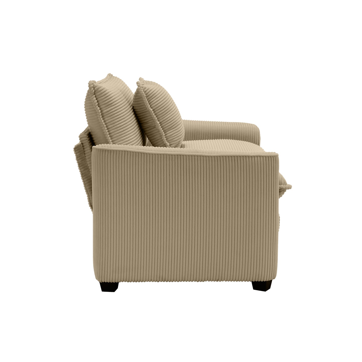 Tan Corduroy Sofa Set - Luxurious Comfort & Style
