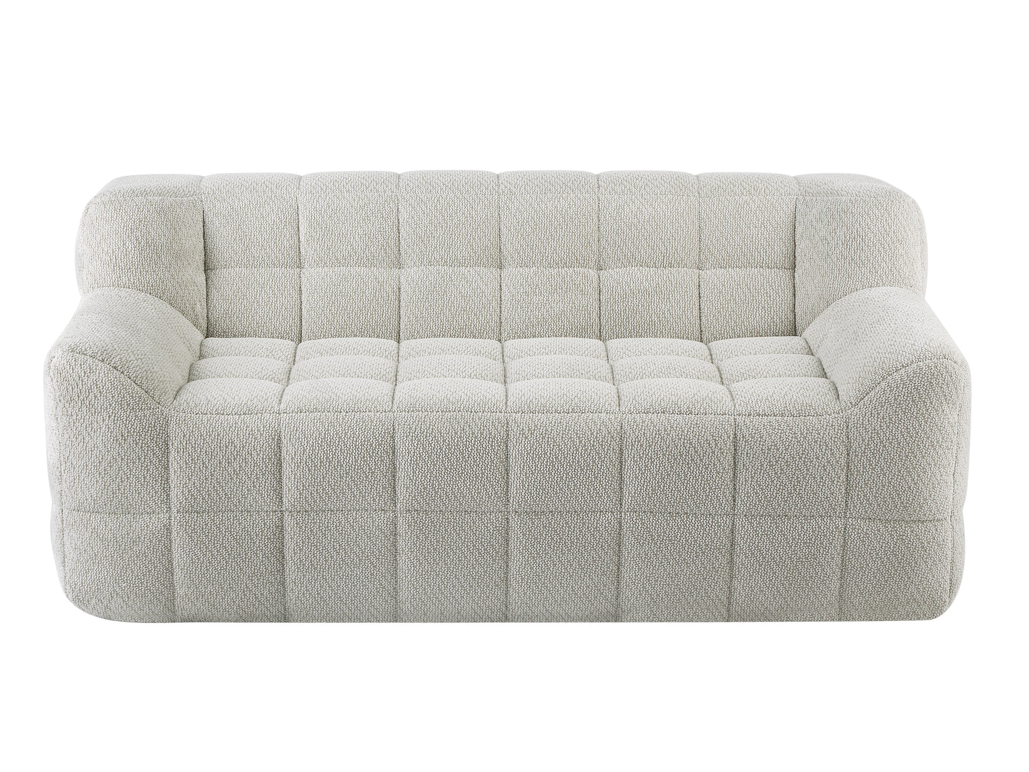 Beige Velvet 2 Seat Sofa - 65" Modular Sofa