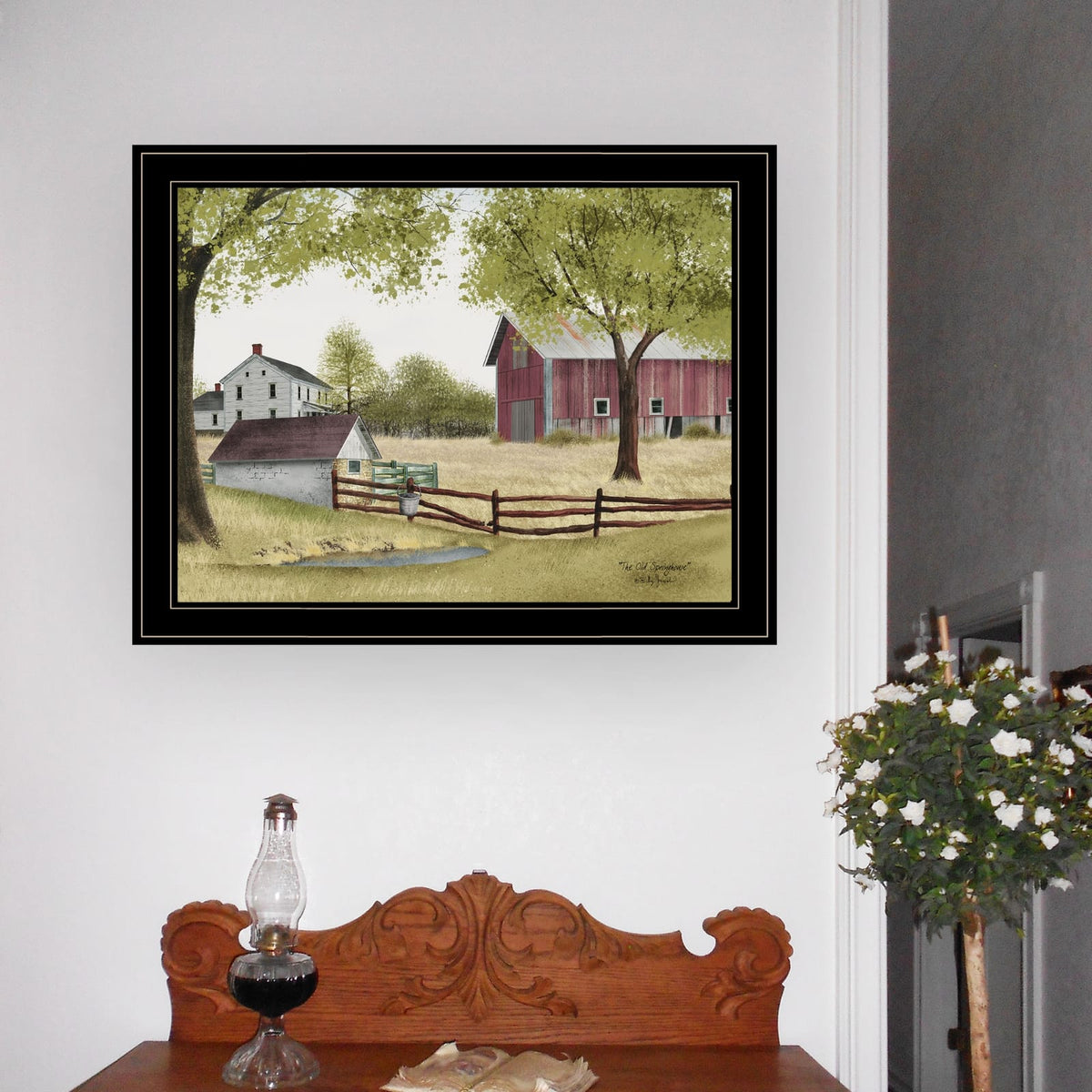 Trendy Framed Wall Art - The Old Spring House Multicolor Paper