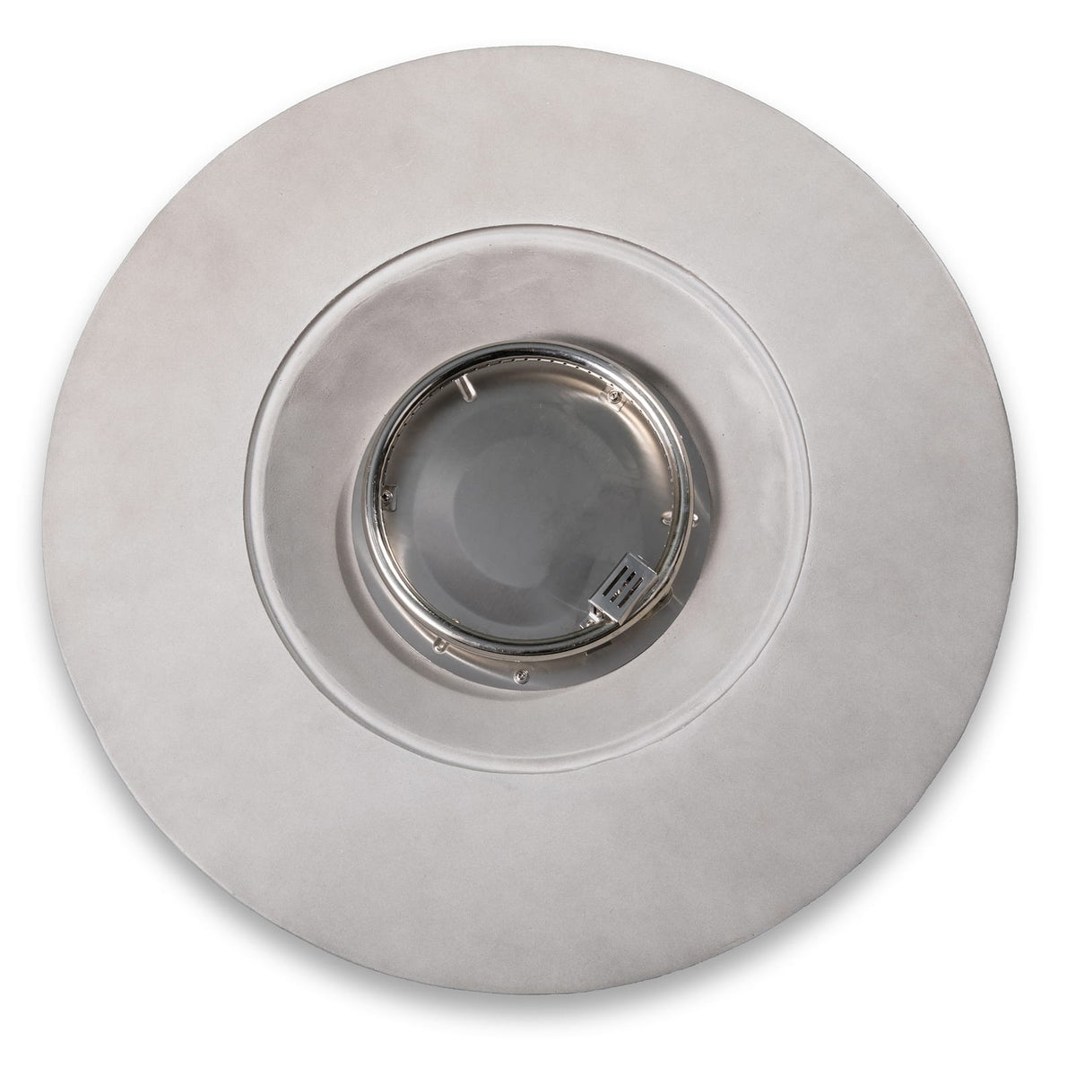 Light Gray Concrete Fire Pit Table for Garden & Poolside Patio