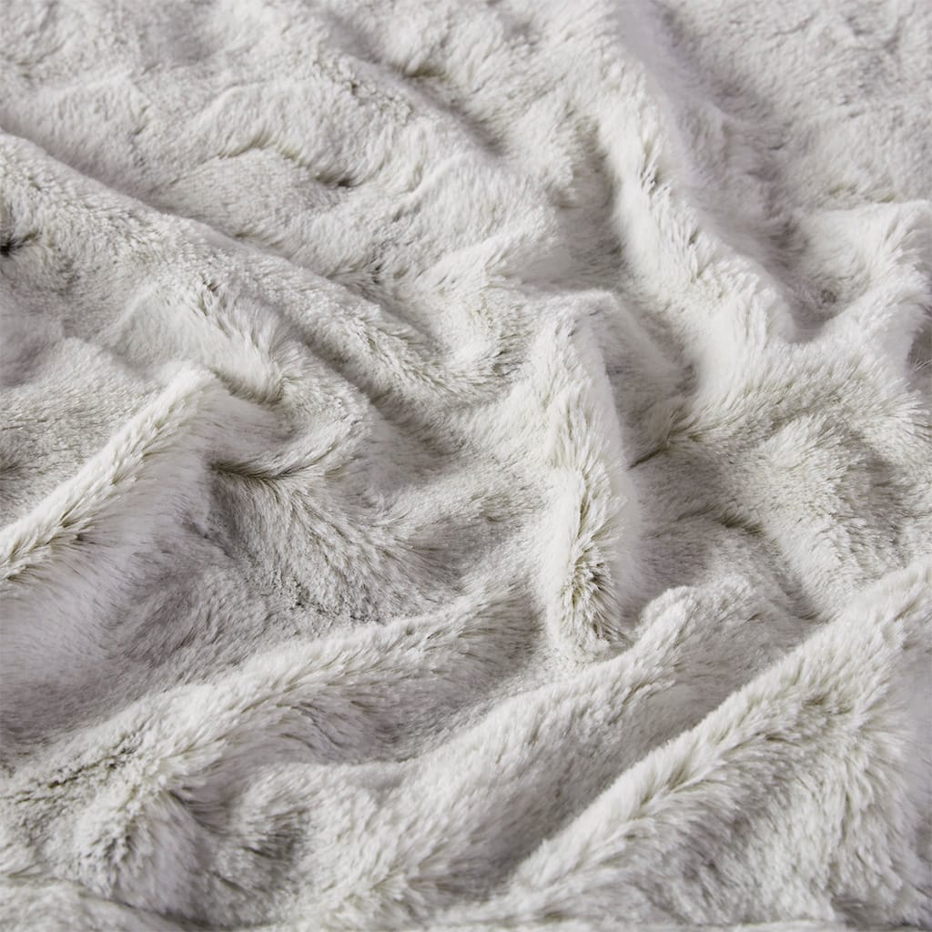 60" x 70" Snow Leopard Faux Fur Throw Blanket